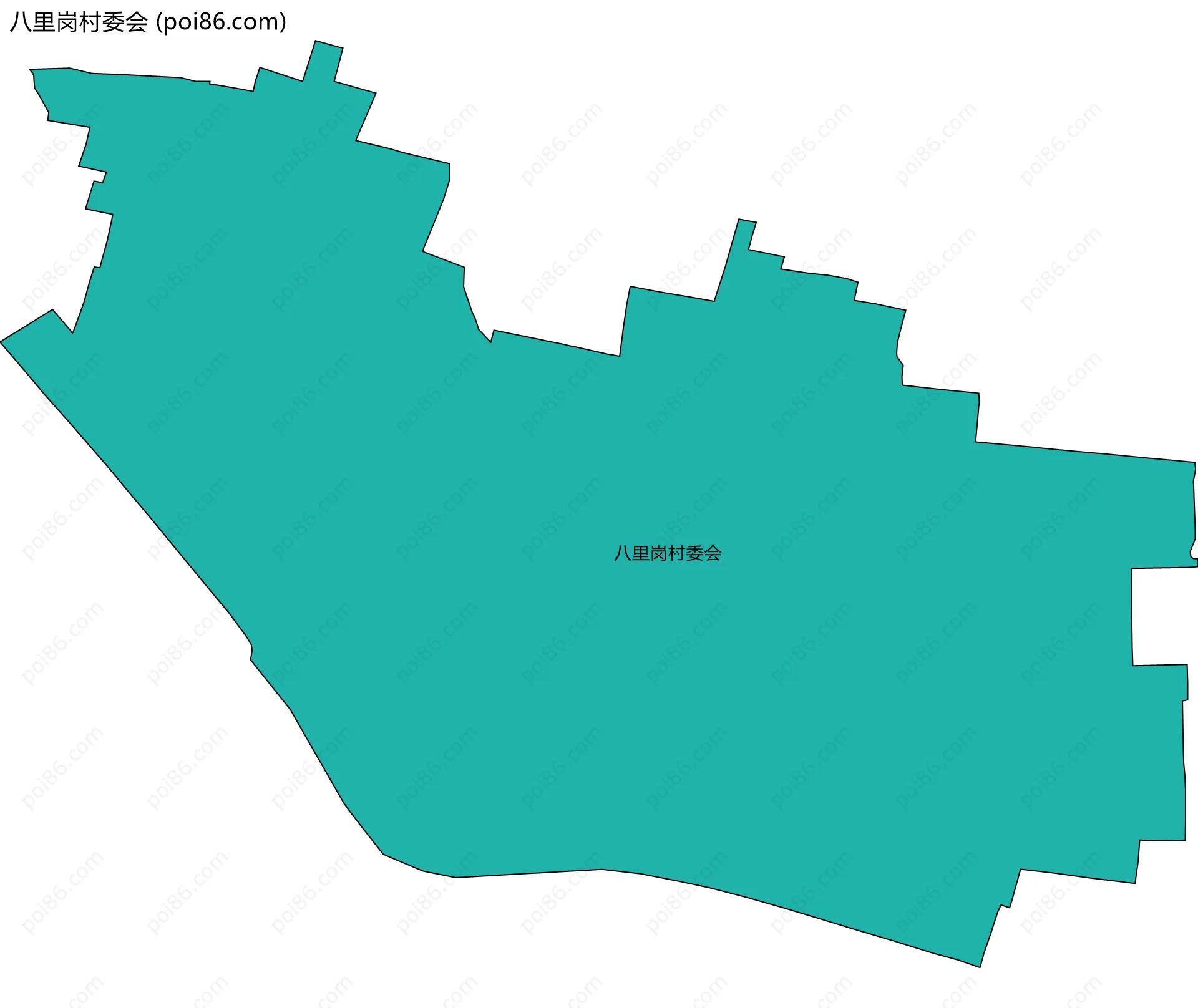 八里岗村委会边界地图