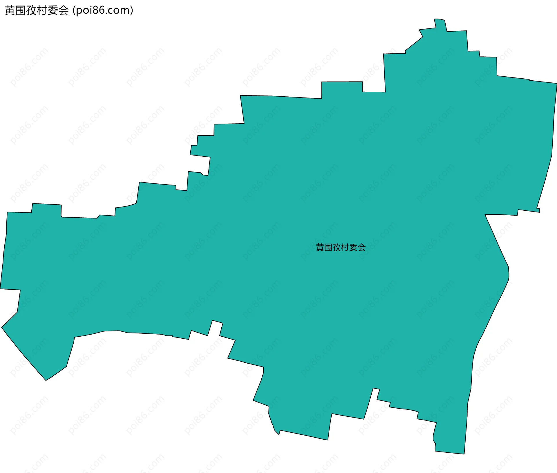 黄围孜村委会边界地图