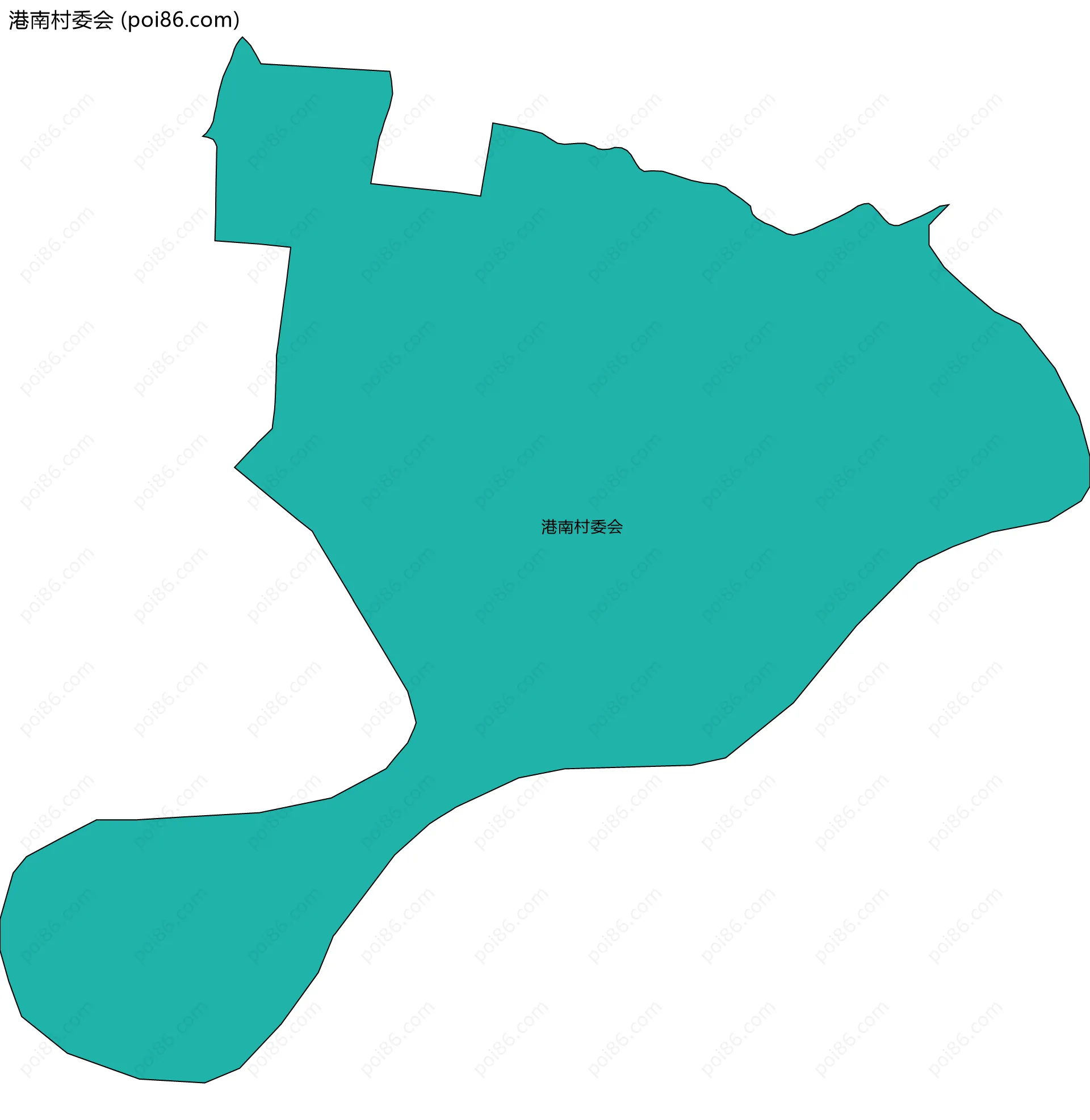 港南村委会边界地图