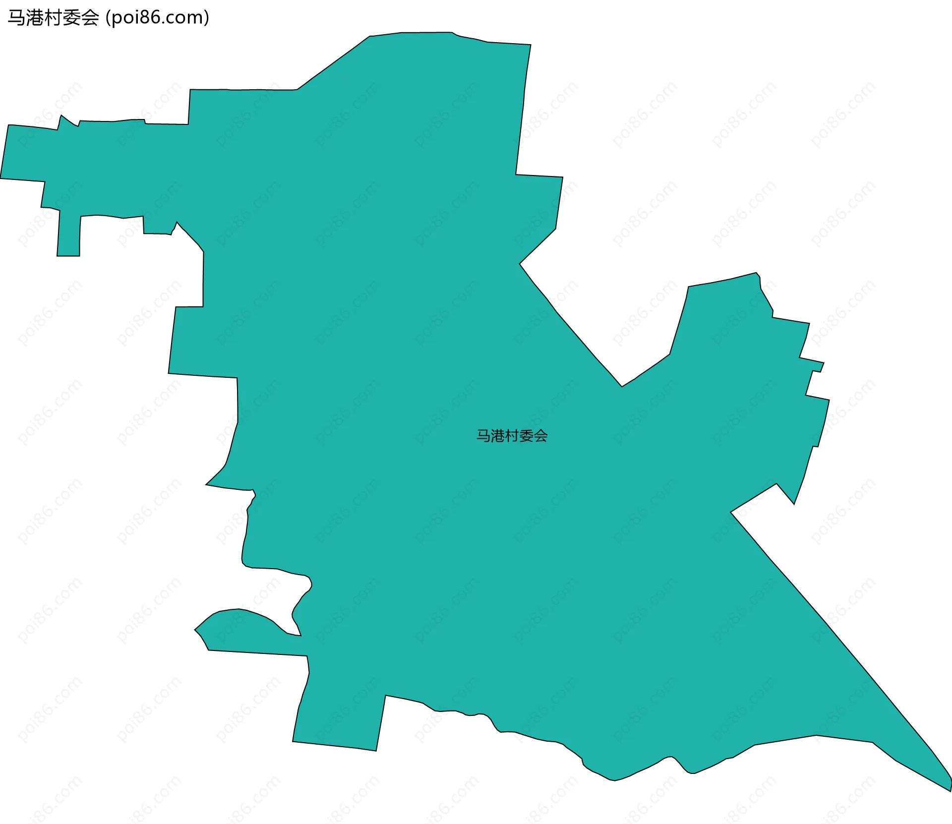 马港村委会边界地图