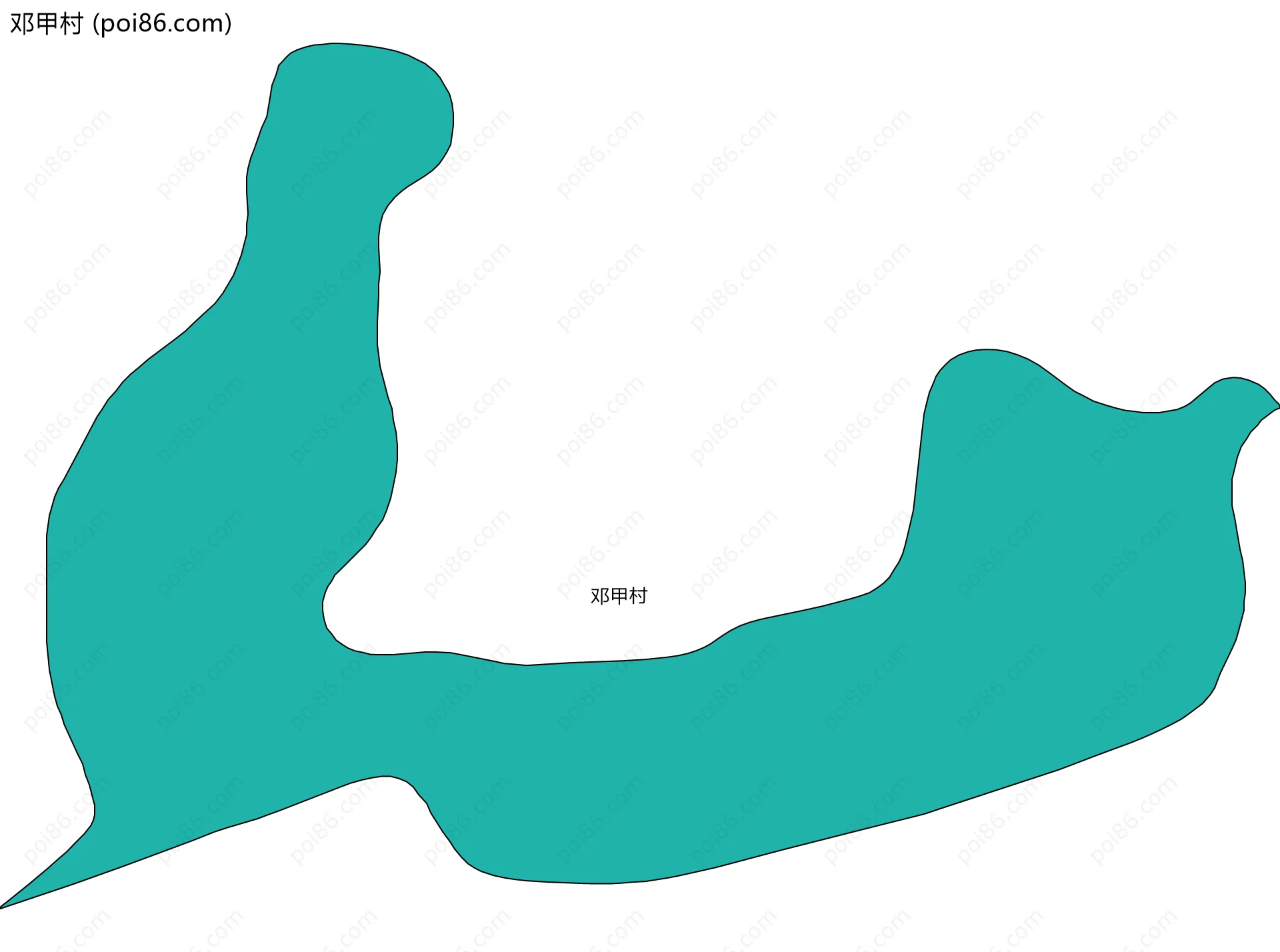 邓甲村边界地图