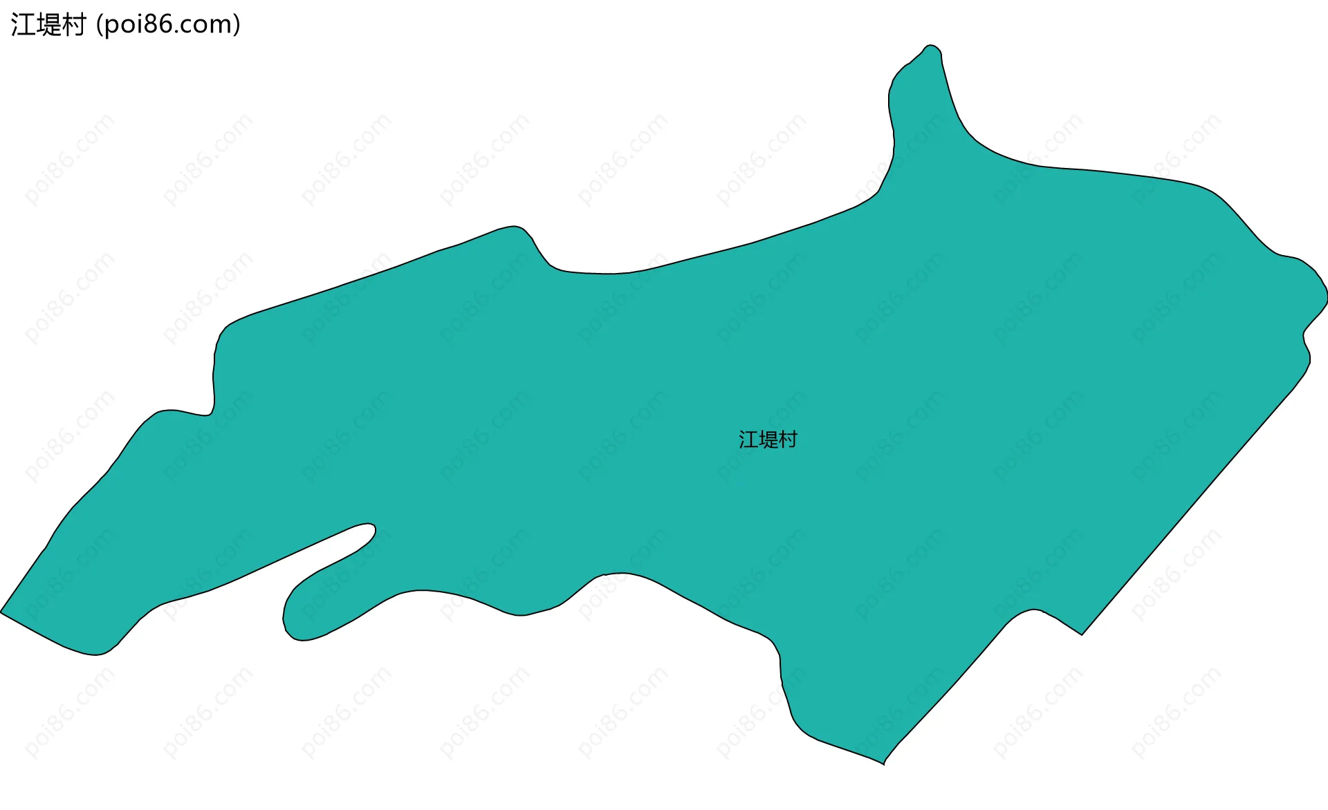 江堤村边界地图