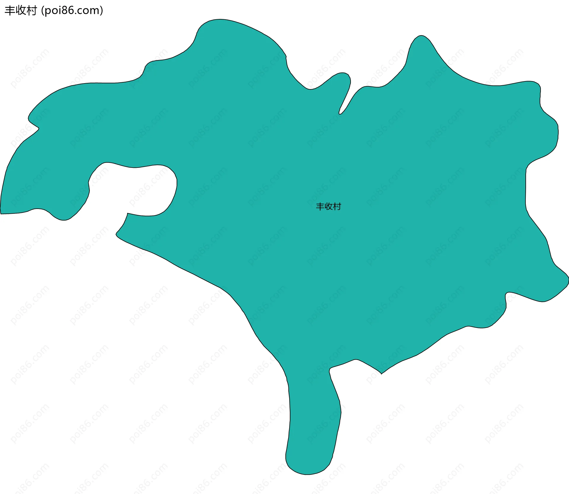 丰收村边界地图