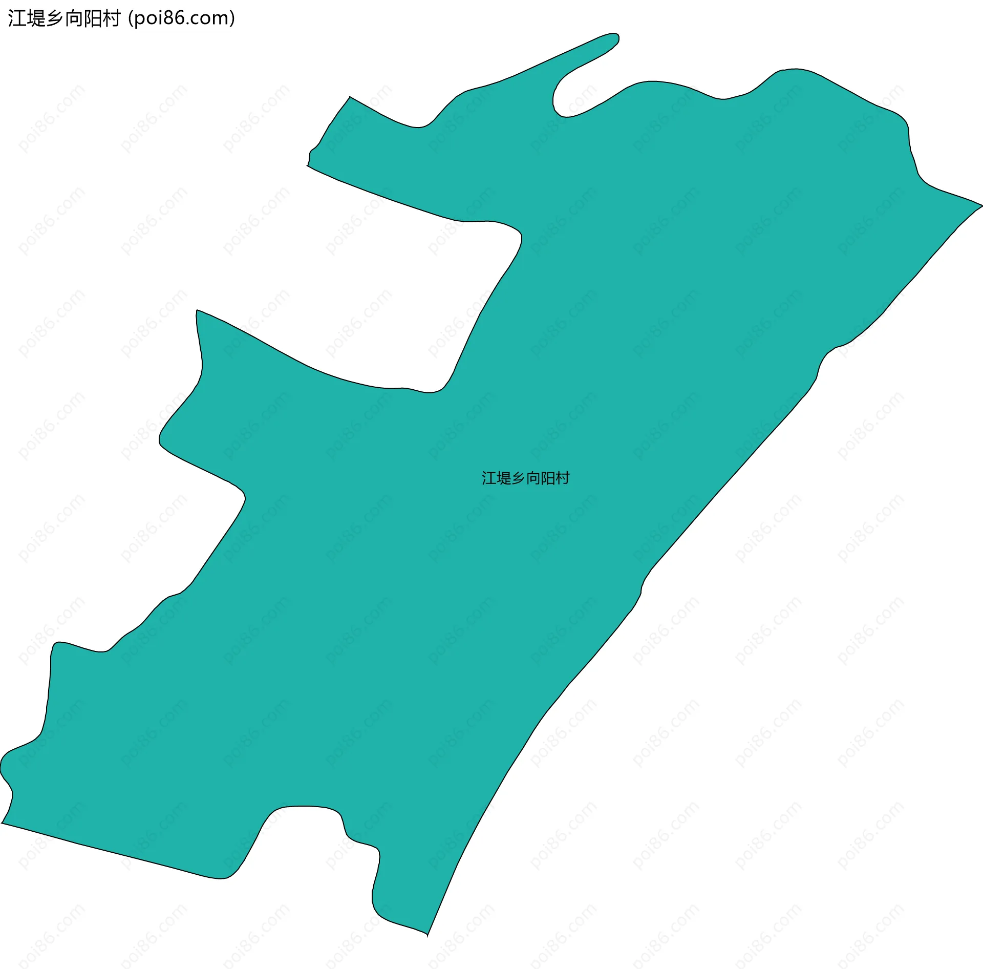 江堤乡向阳村边界地图