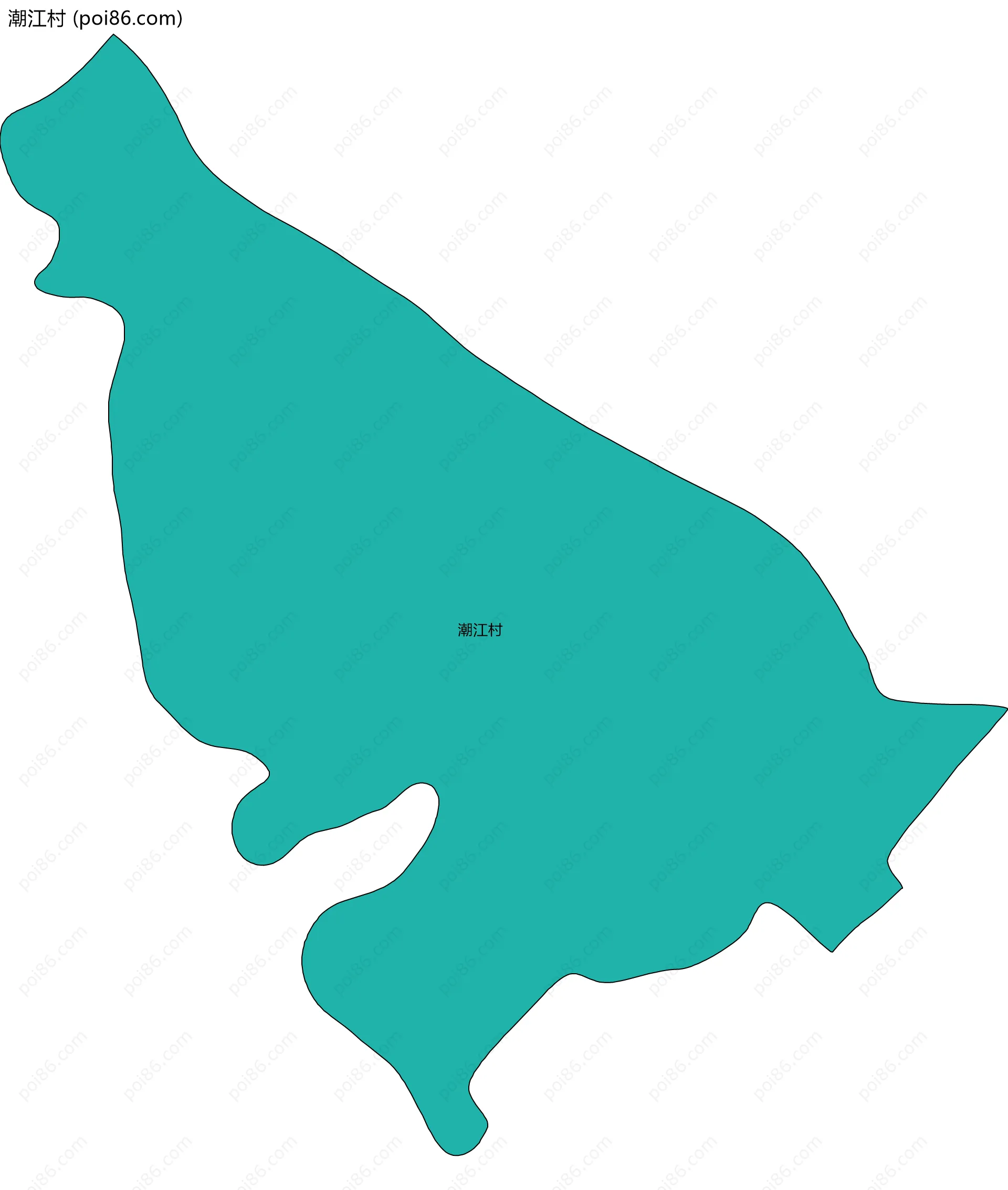潮江村边界地图