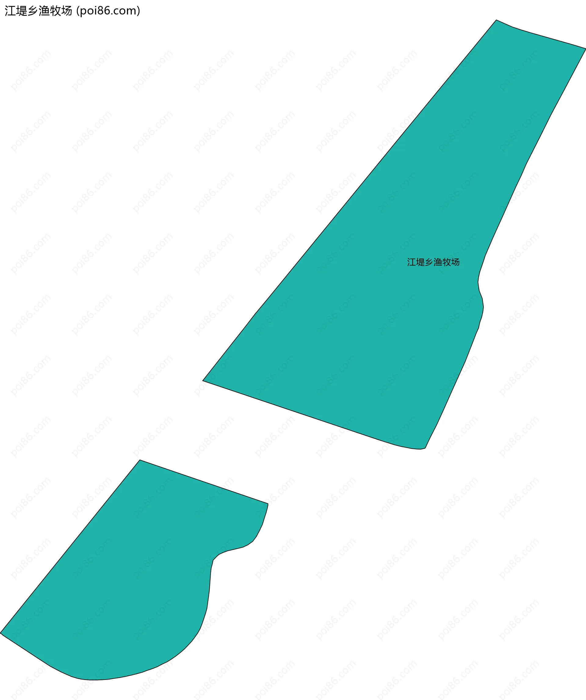 江堤乡渔牧场边界地图