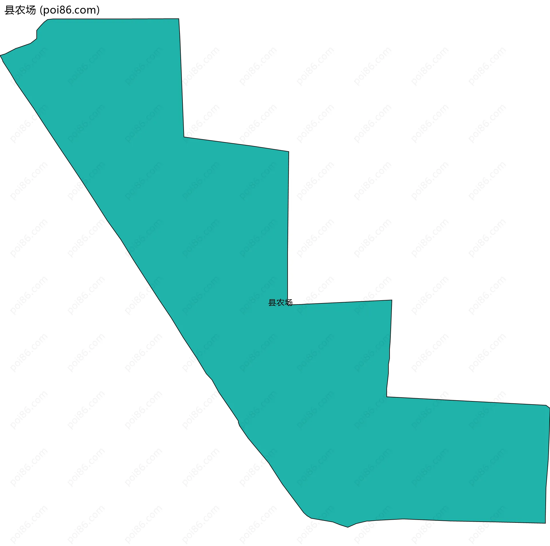 县农场边界地图