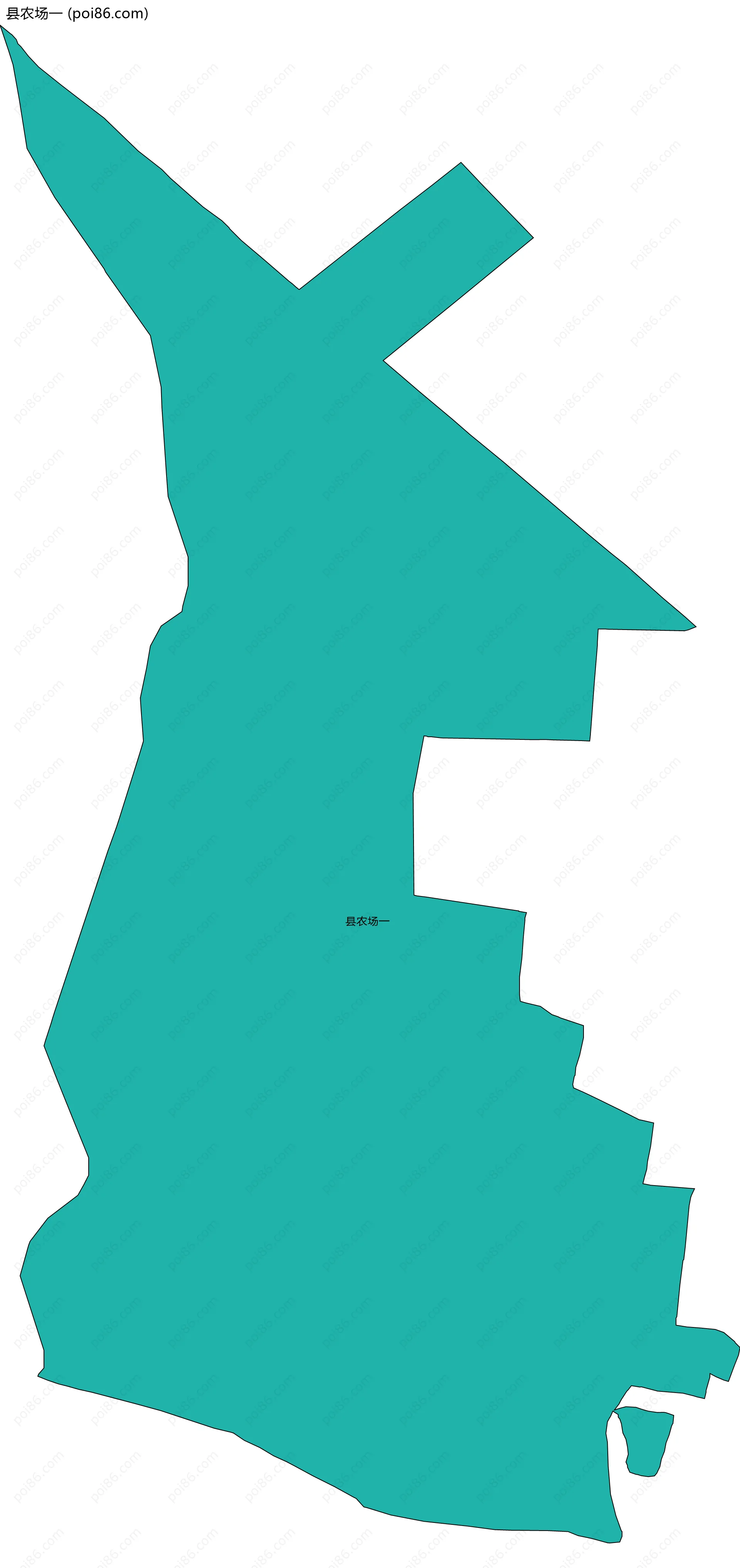 县农场一边界地图