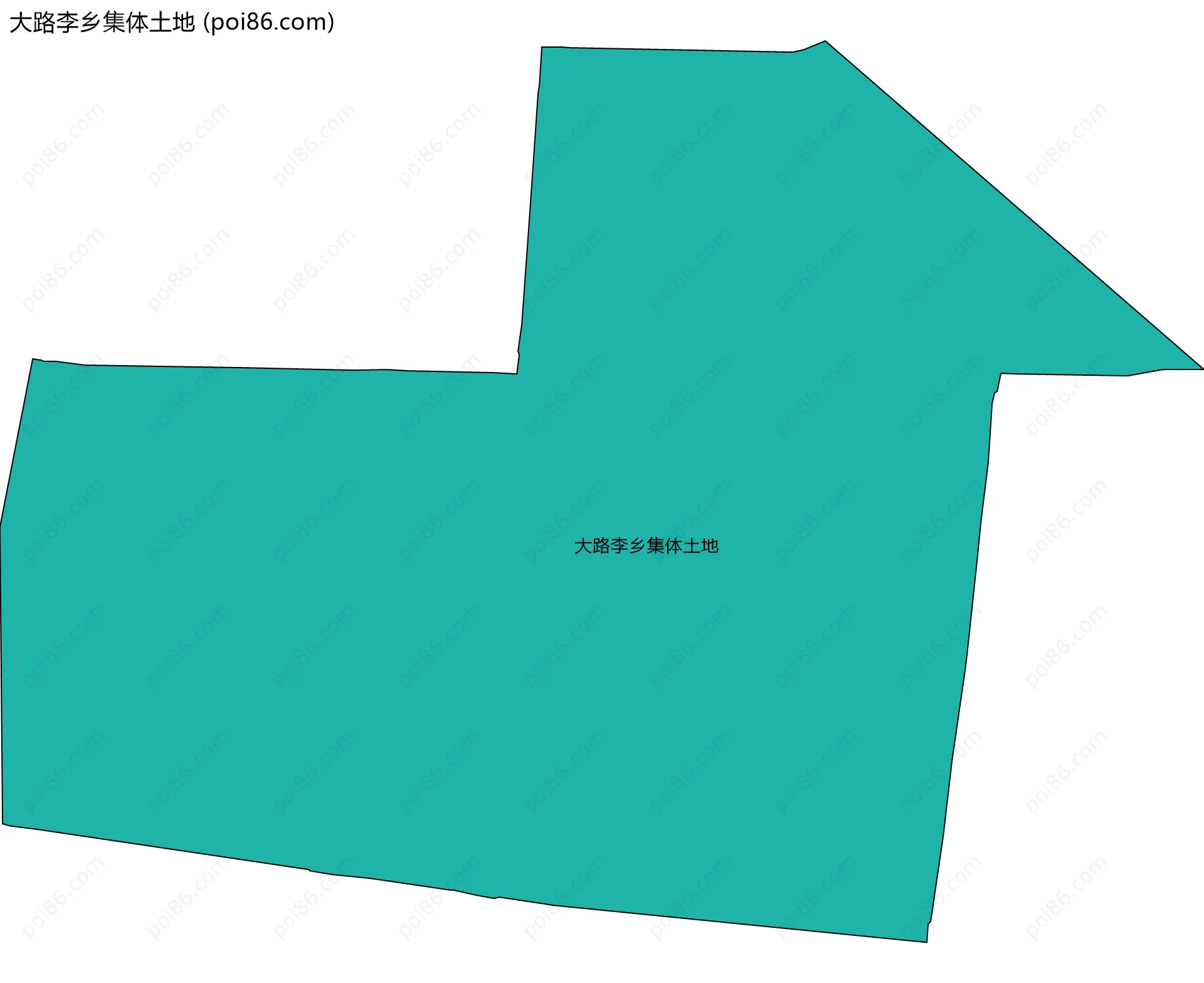 大路李乡集体土地边界地图