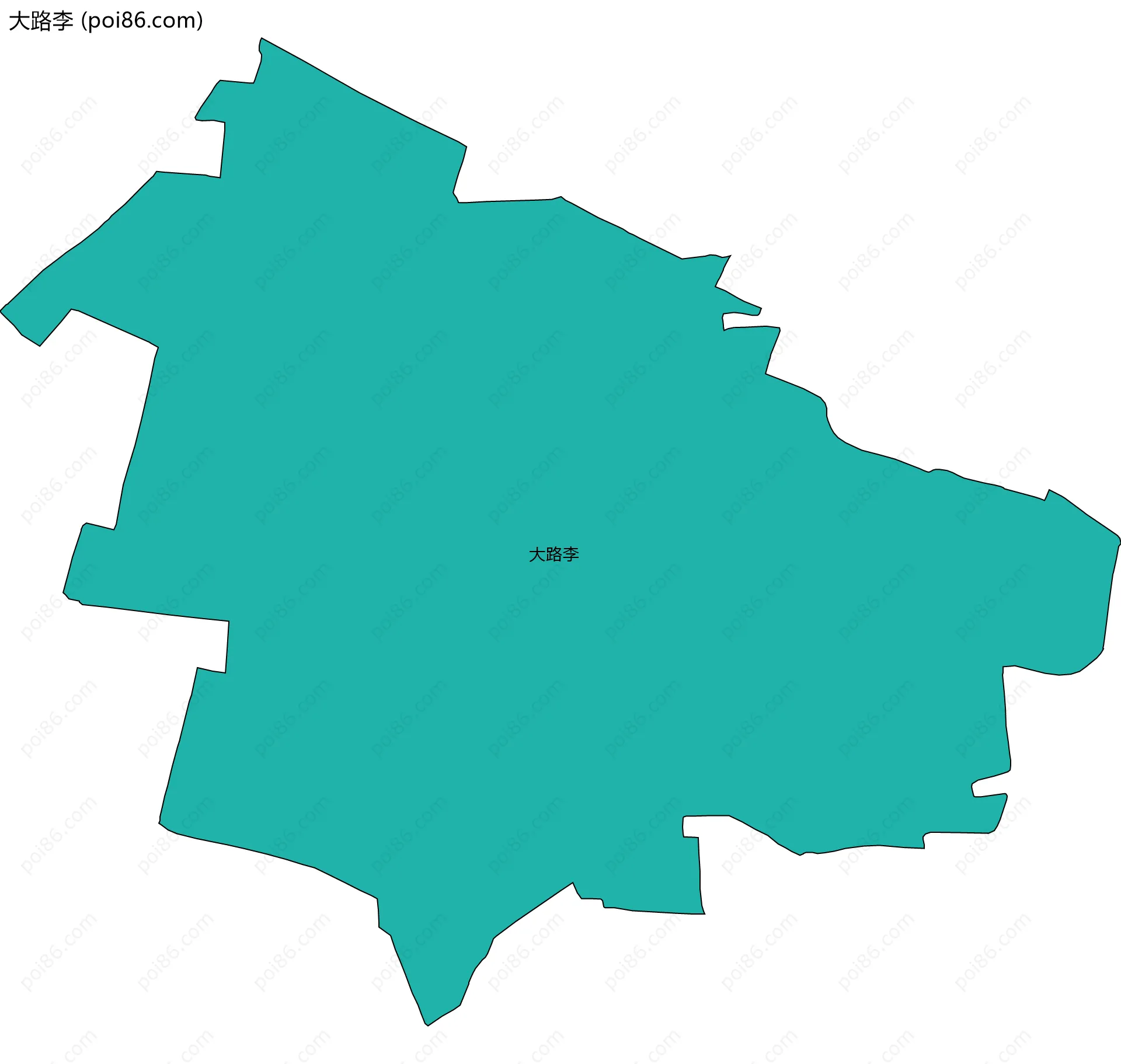 大路李边界地图