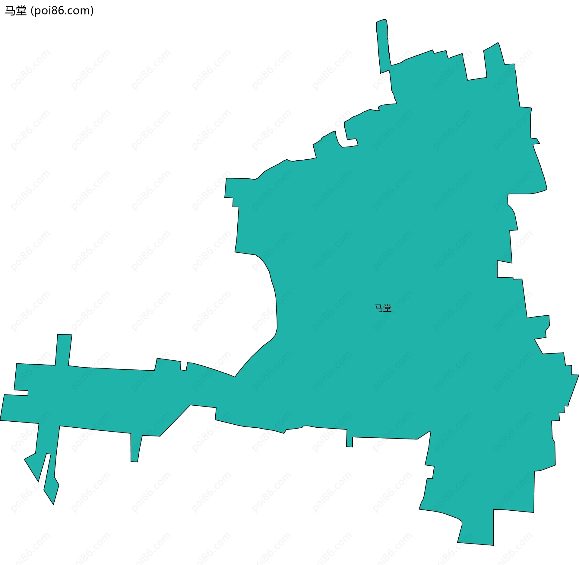 马堂边界地图