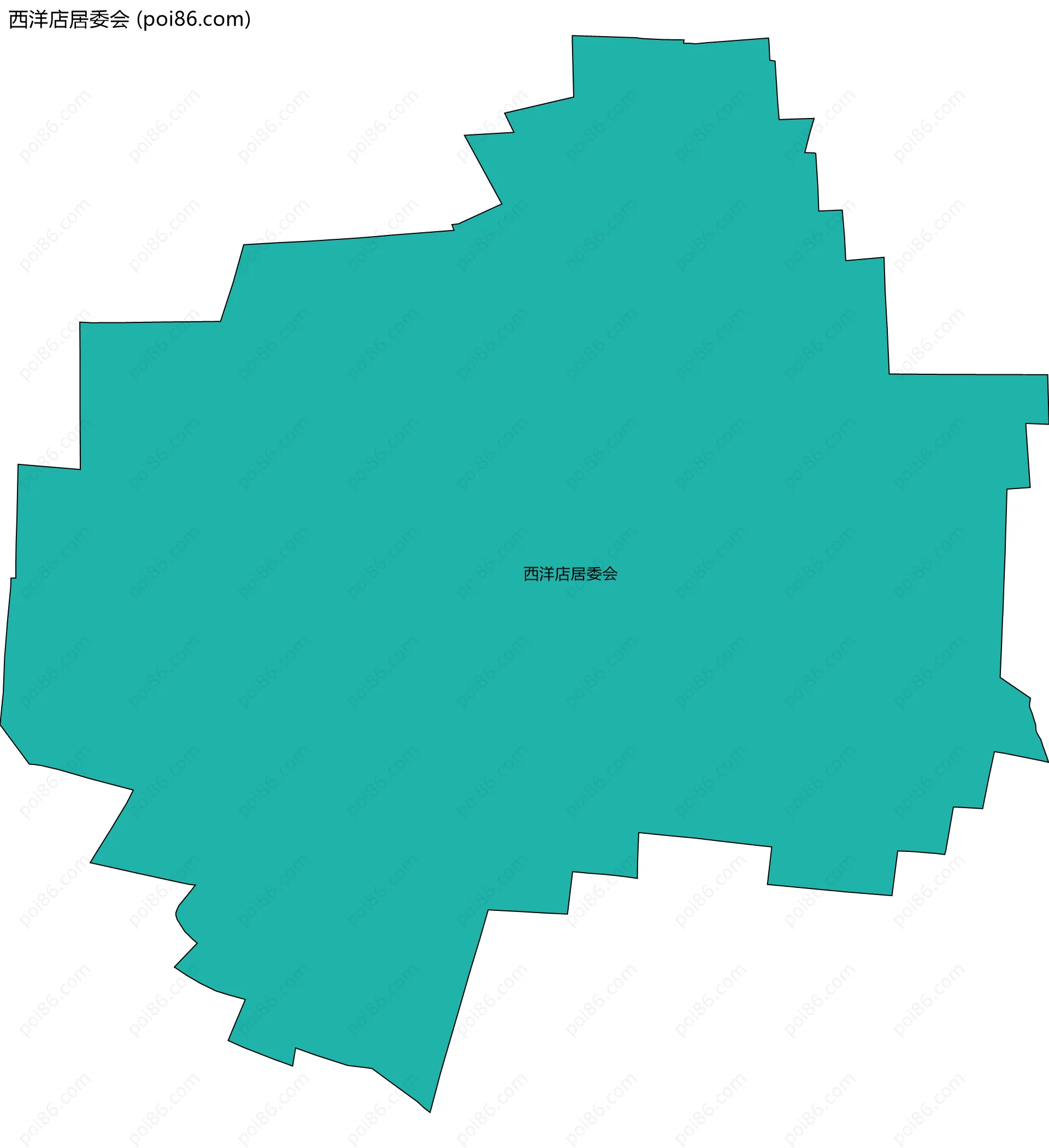 西洋店居委会边界地图