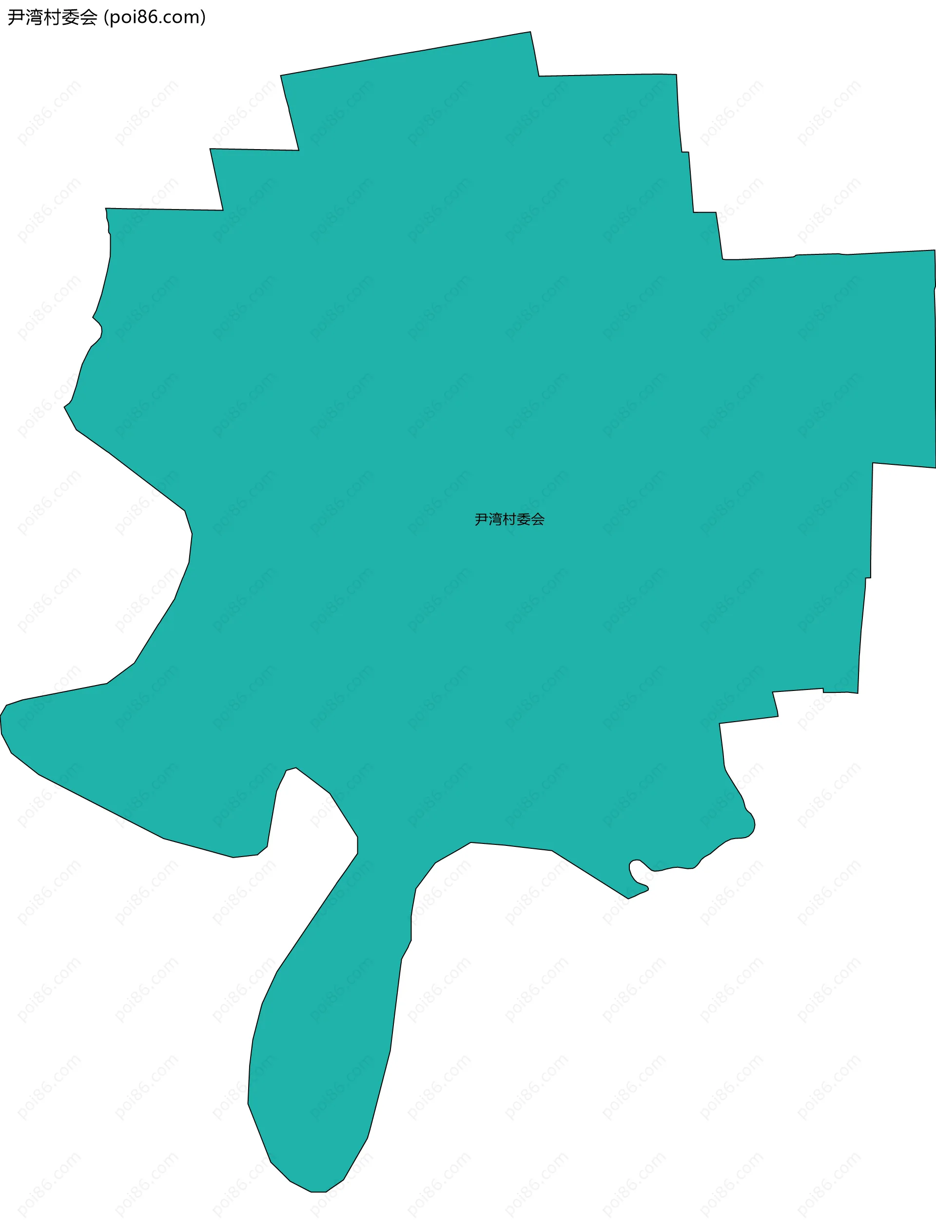 尹湾村委会边界地图