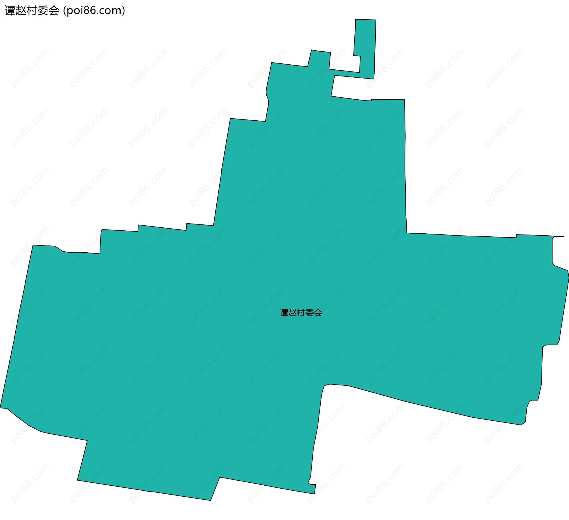 谭赵村委会边界地图