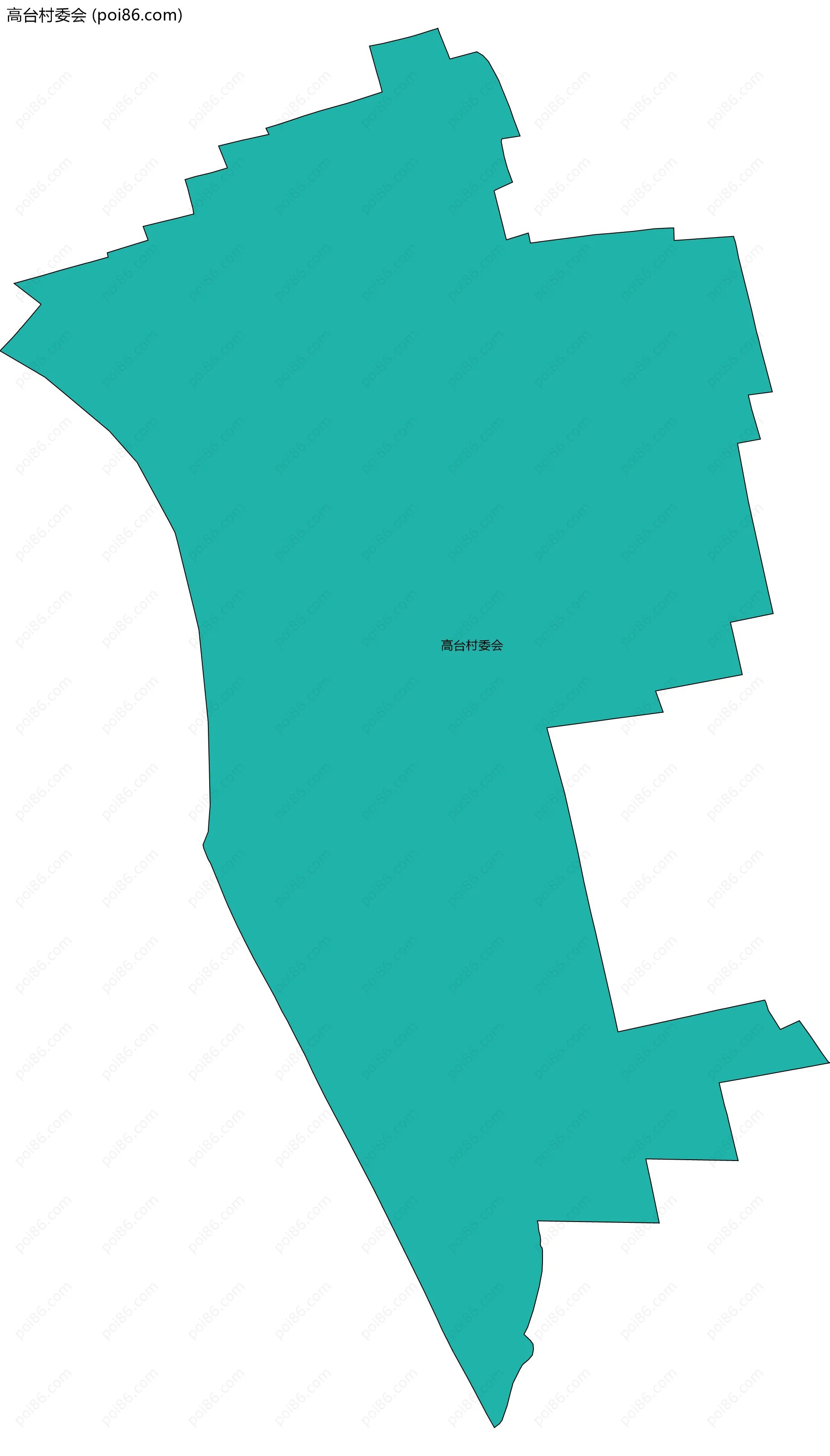 高台村委会边界地图