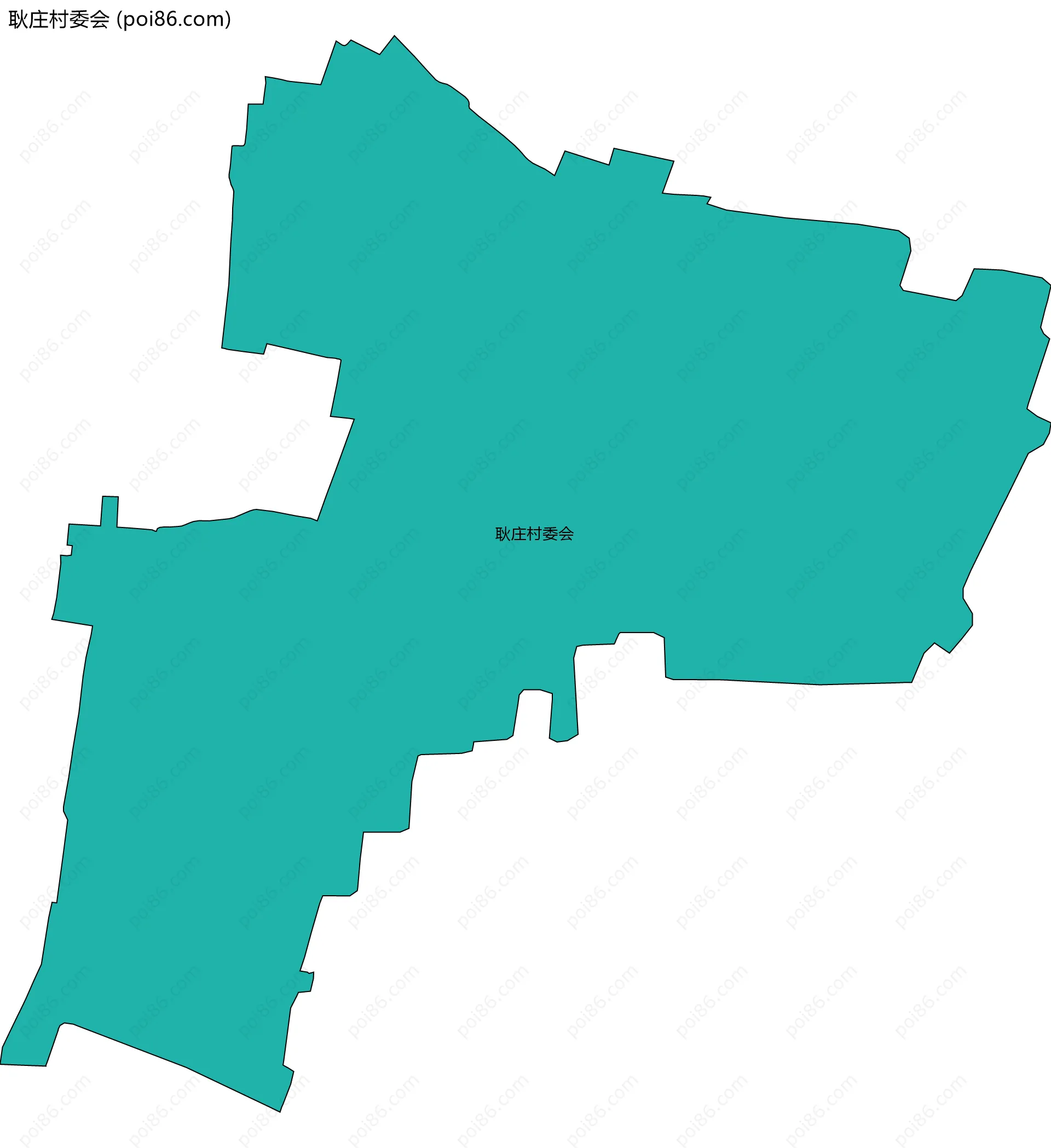 耿庄村委会边界地图