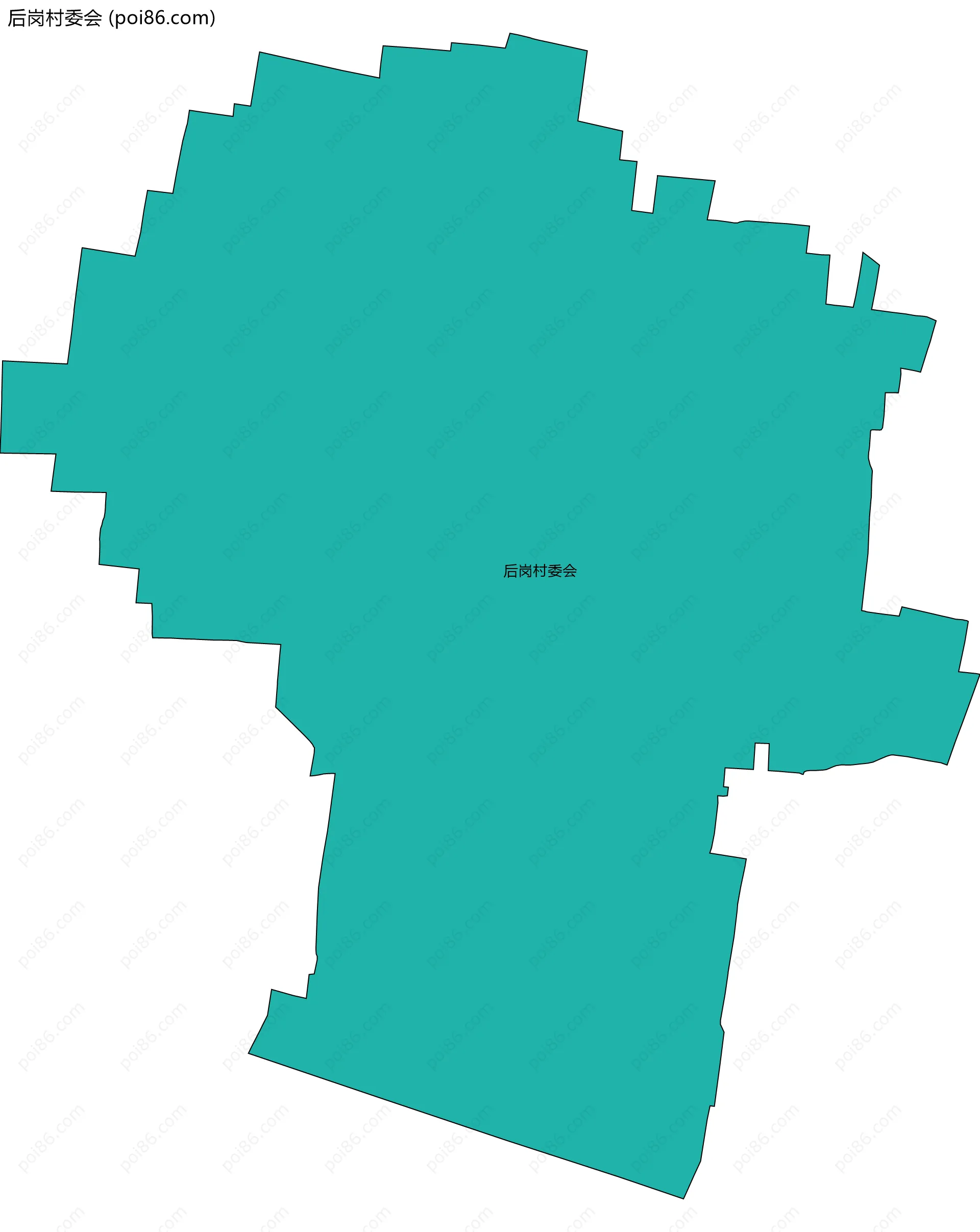后岗村委会边界地图