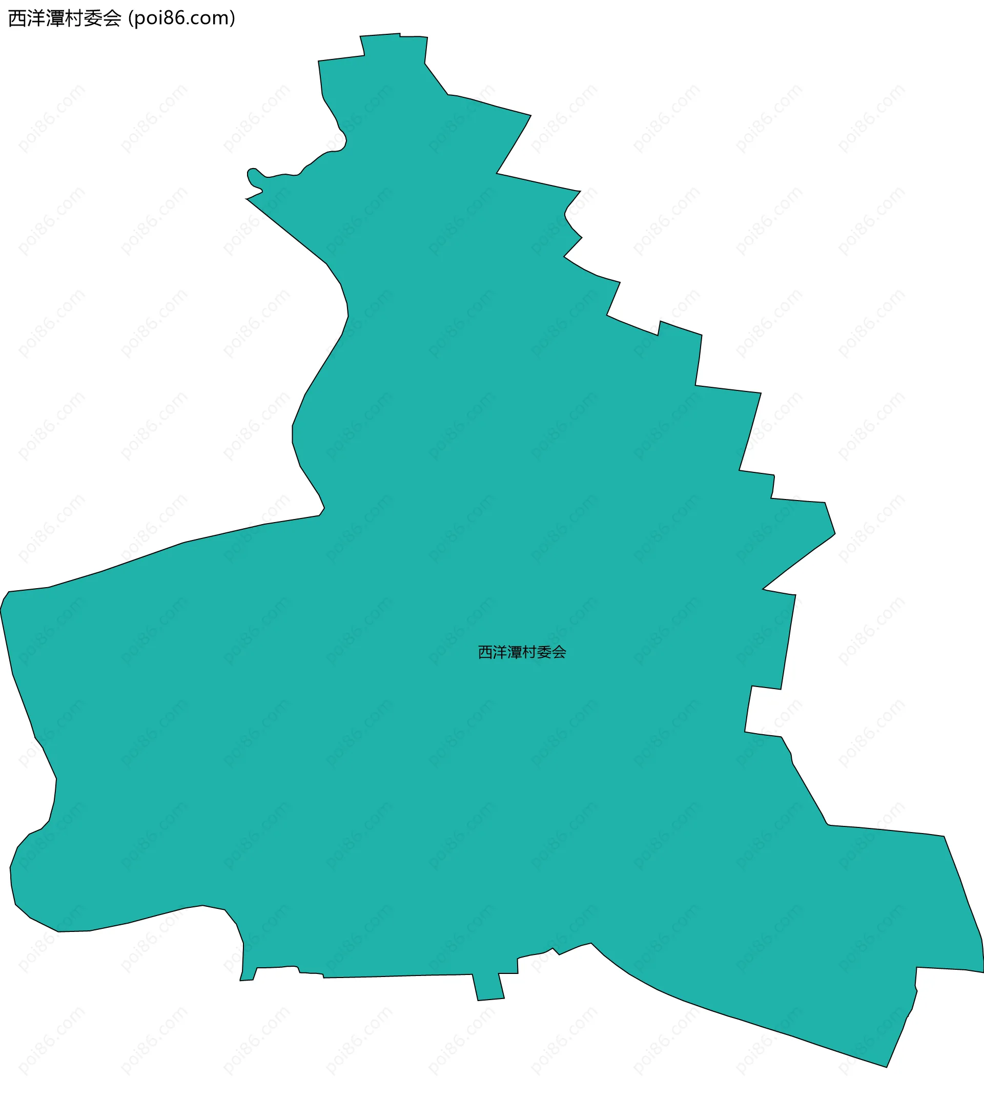 西洋潭村委会边界地图