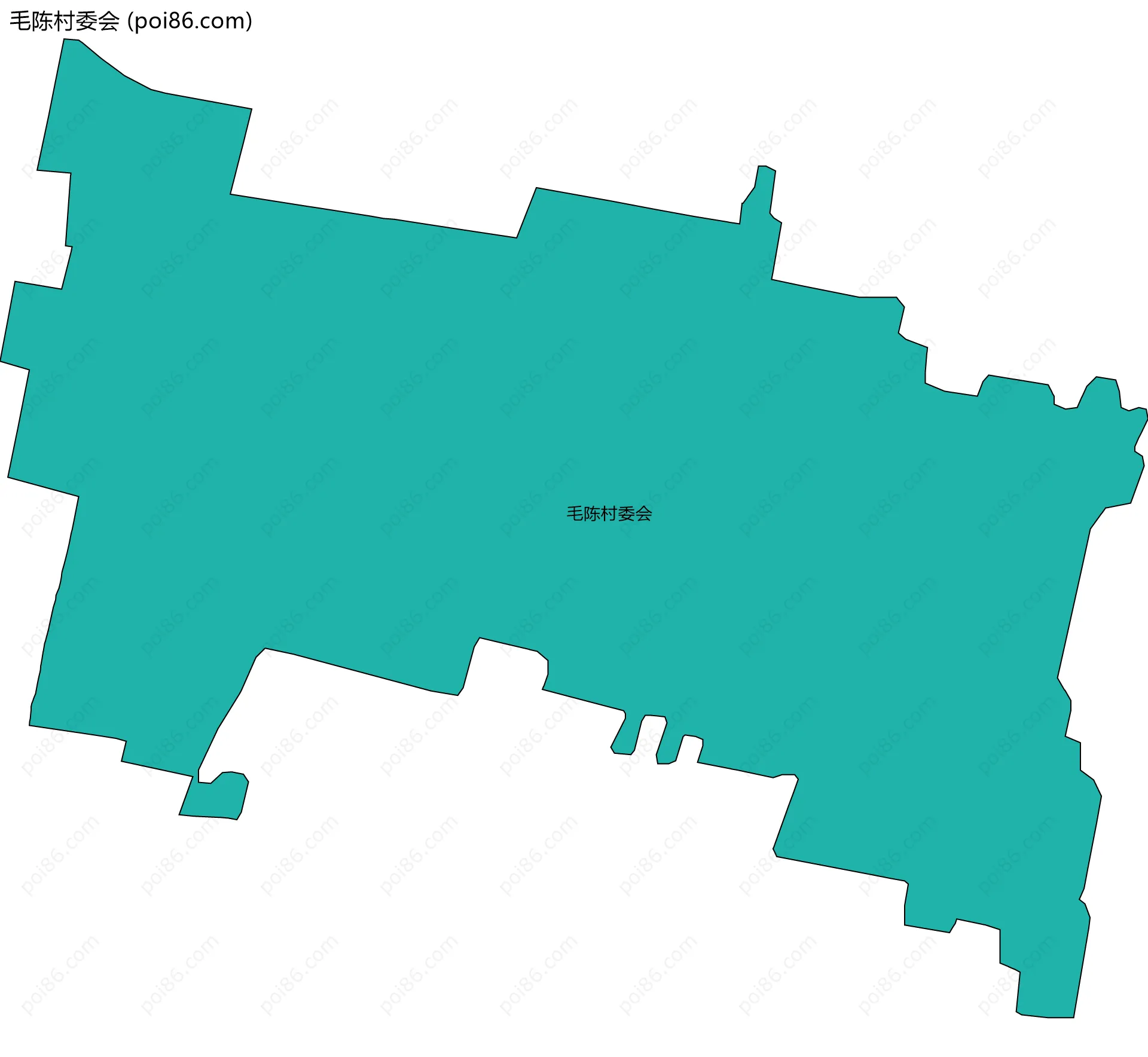 毛陈村委会边界地图