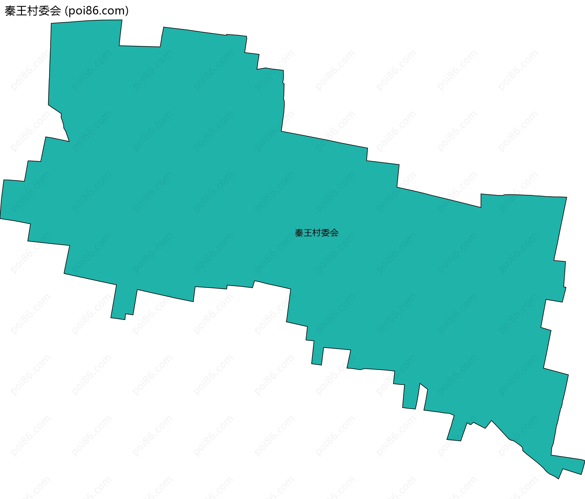 秦王村委会边界地图