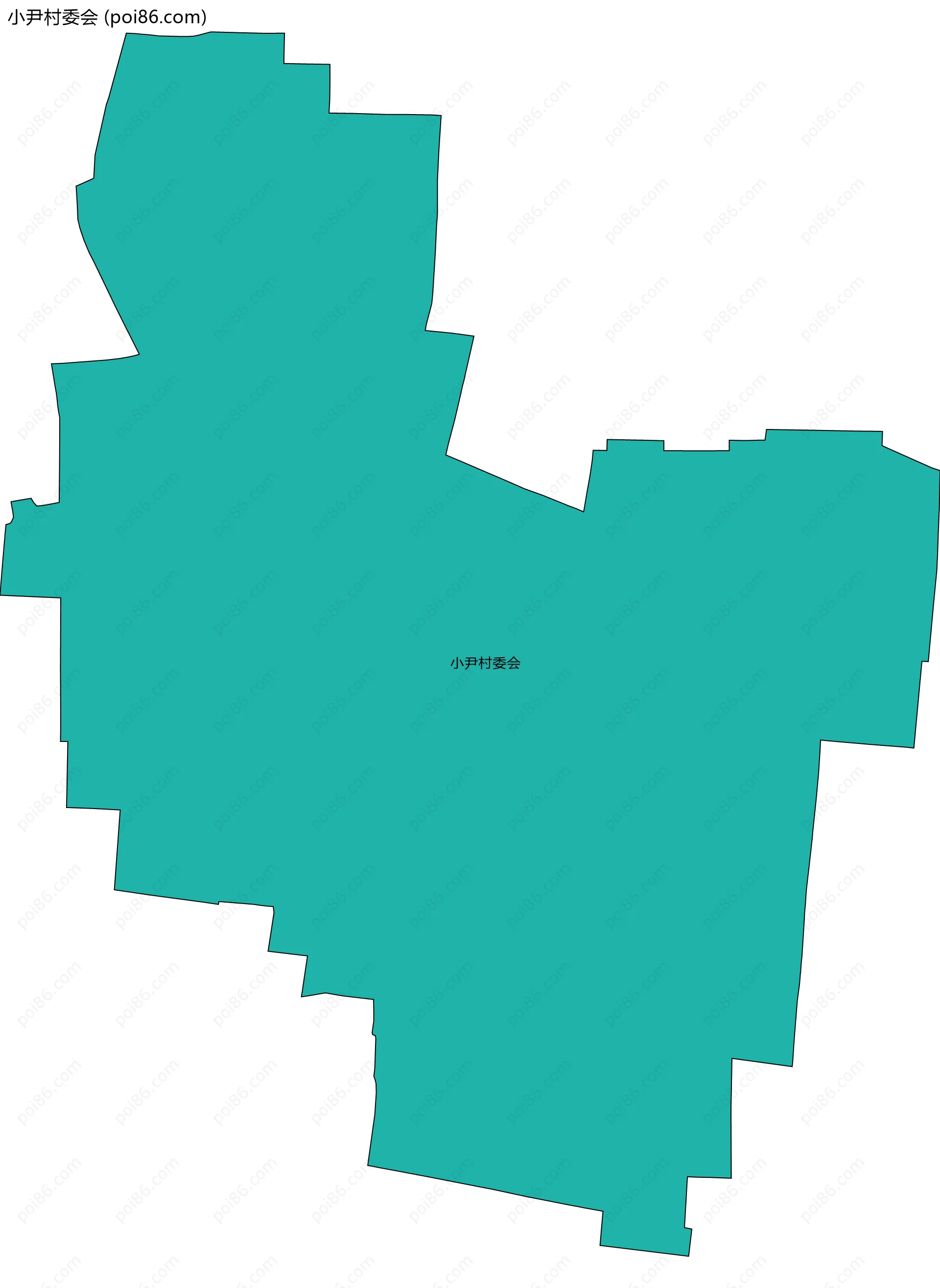 小尹村委会边界地图