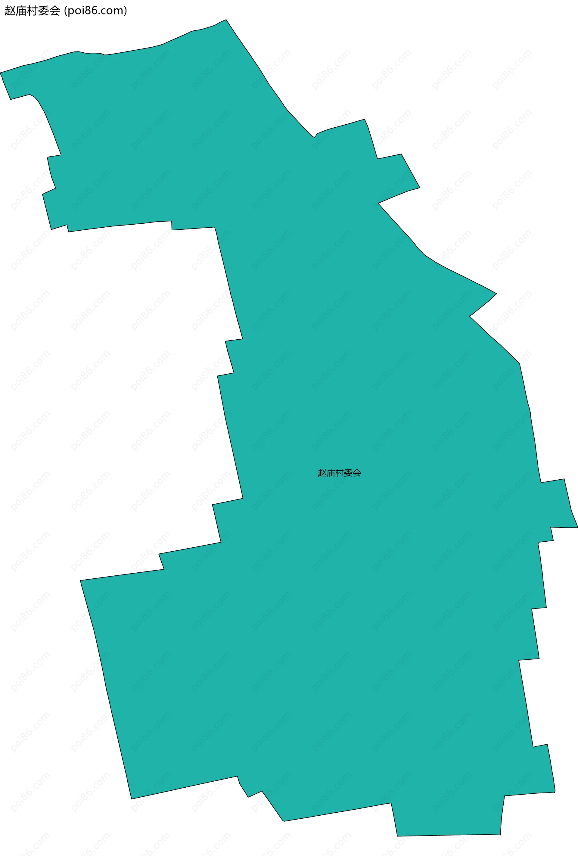 赵庙村委会边界地图