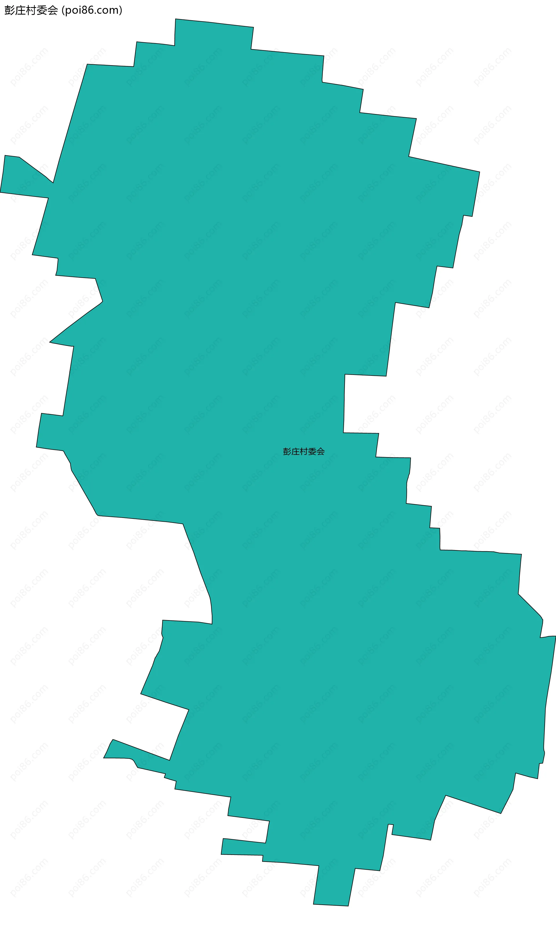 彭庄村委会边界地图