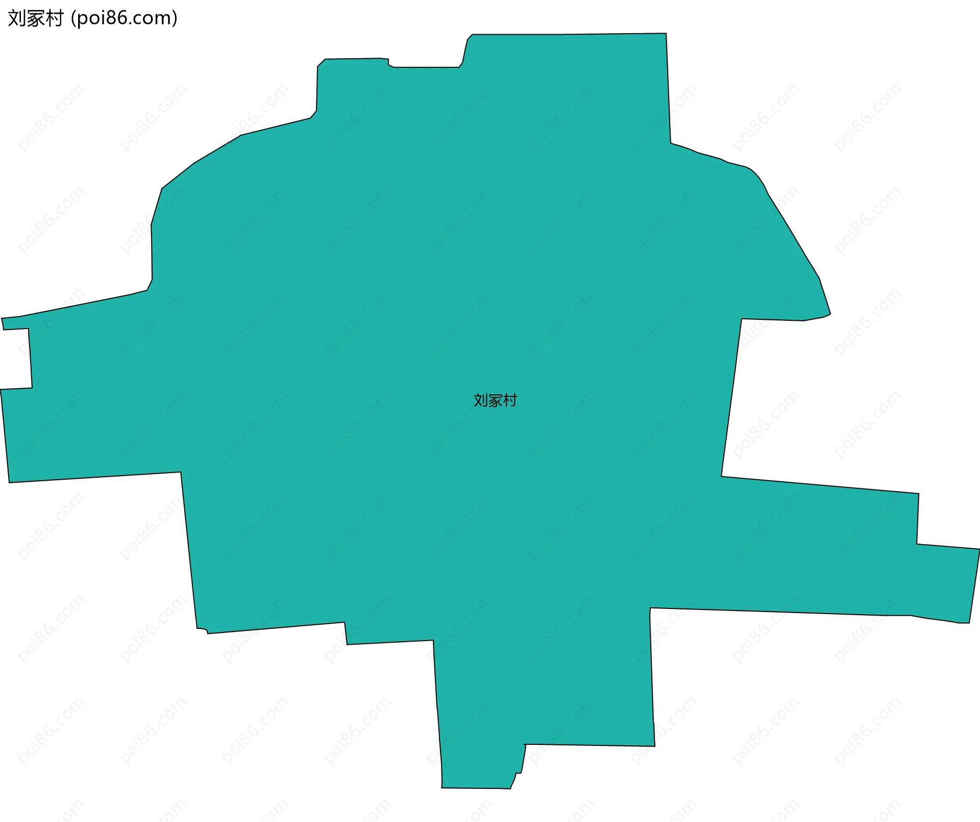 刘冢村边界地图