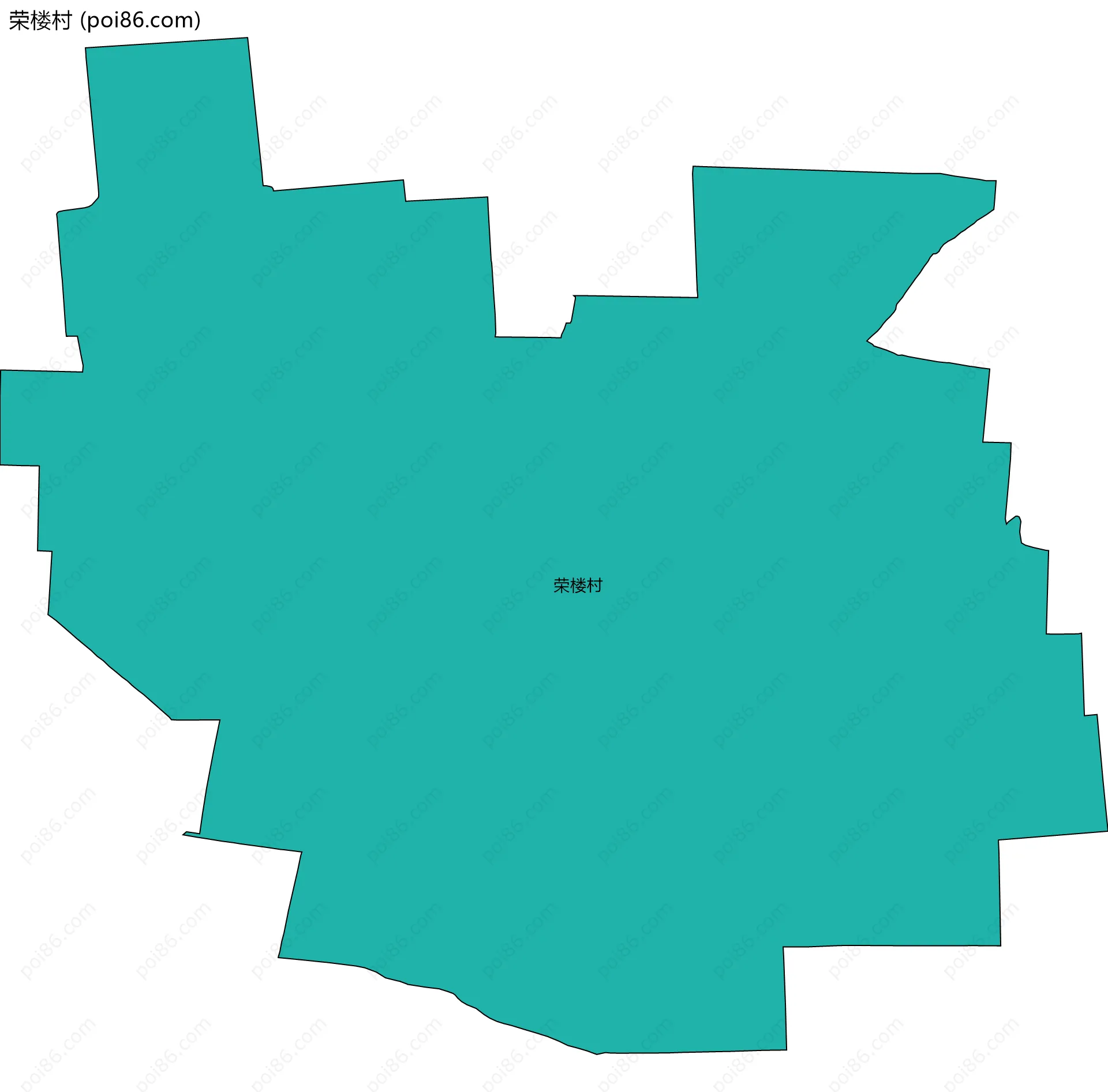 荣楼村边界地图