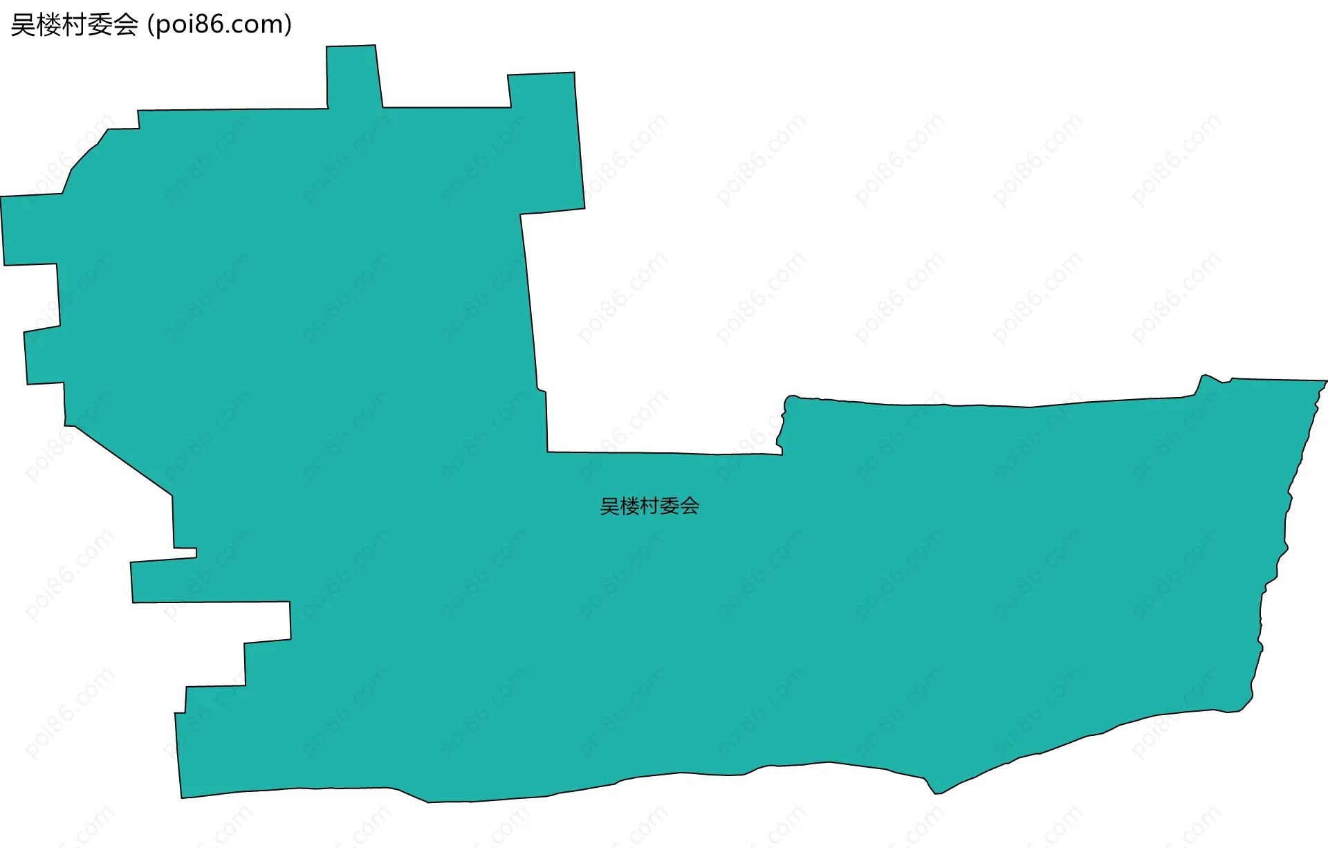 吴楼村委会边界地图
