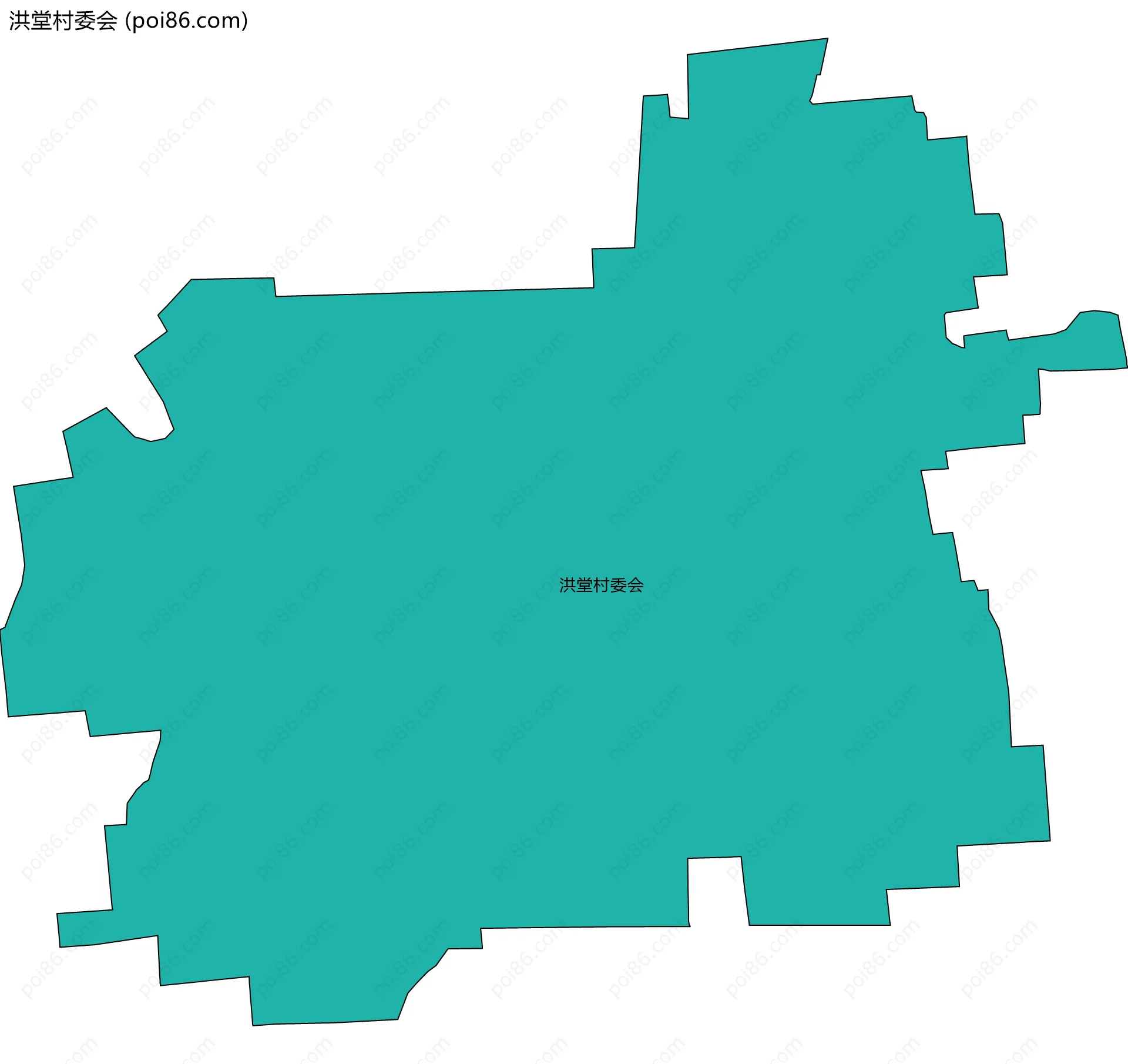 洪堂村委会边界地图