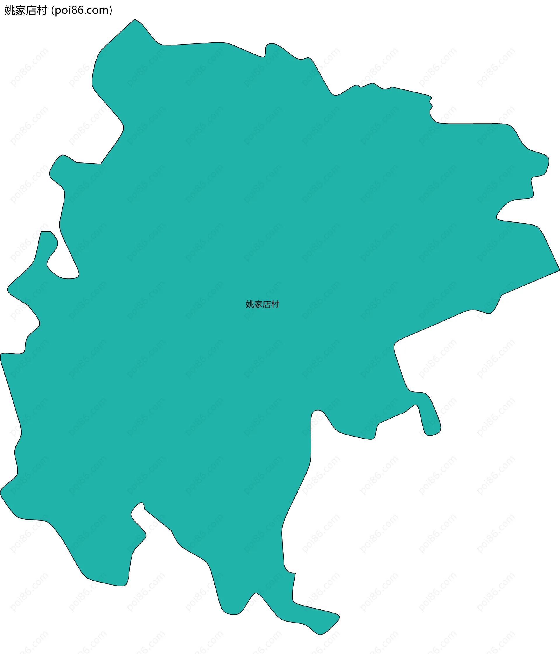 姚家店村边界地图