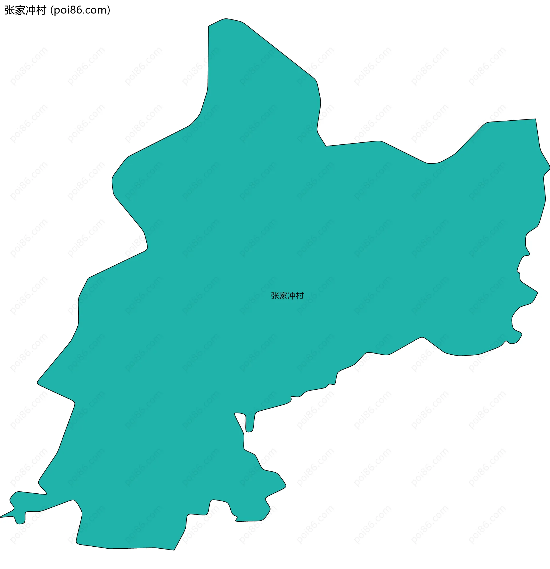 张家冲村边界地图