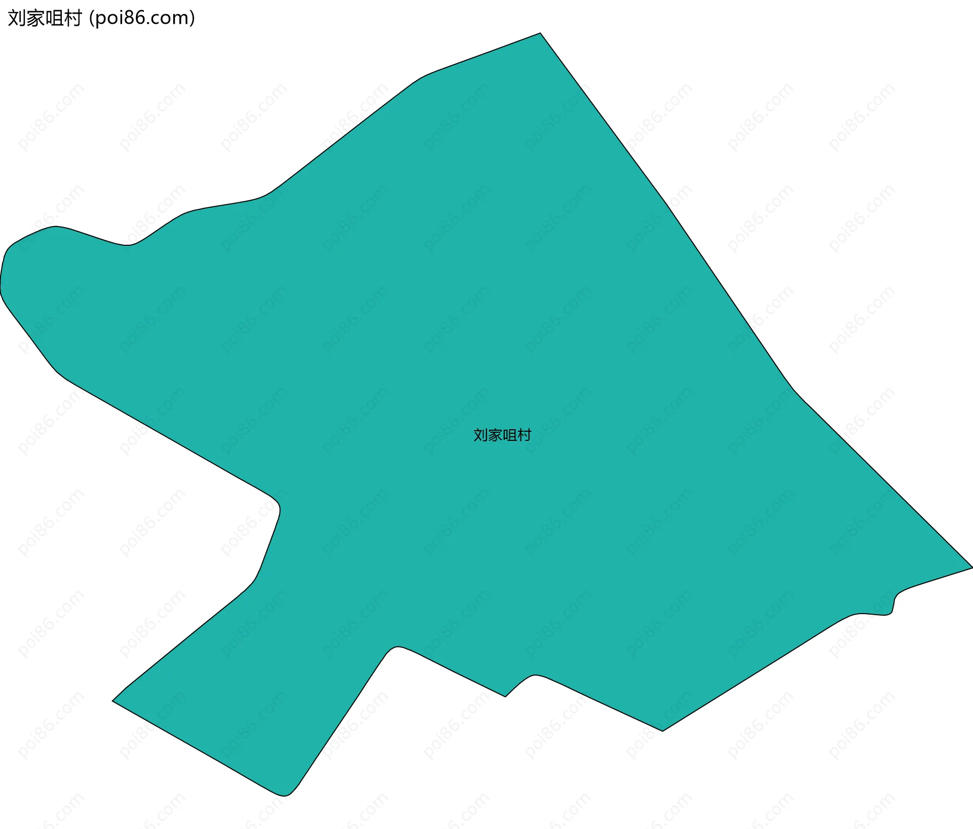 刘家咀村边界地图