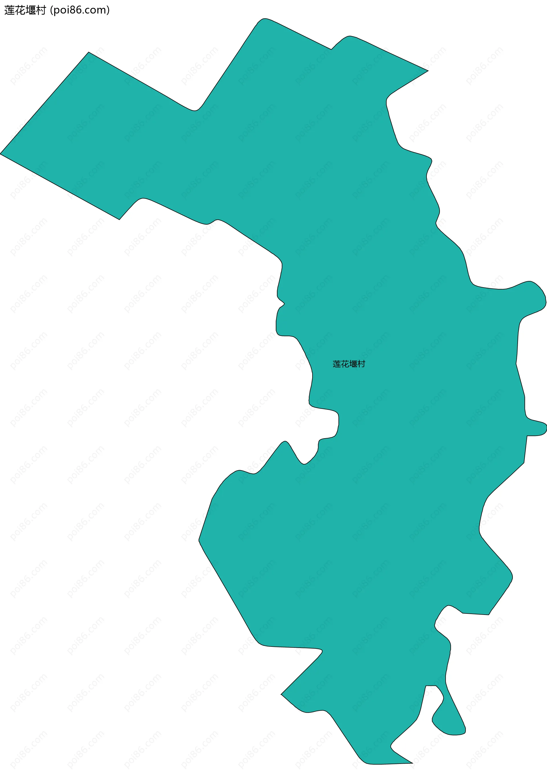 莲花堰村边界地图