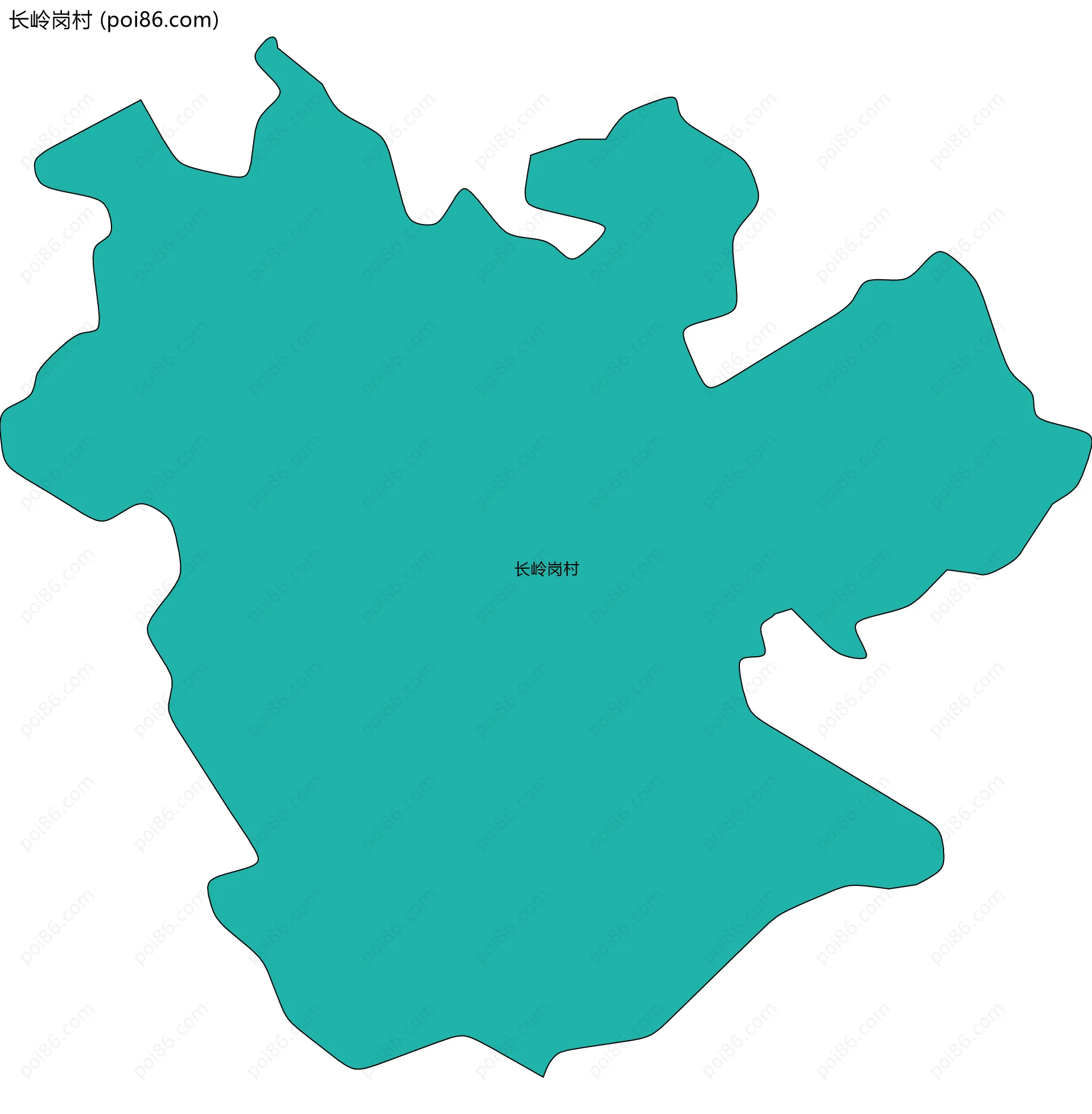 长岭岗村边界地图