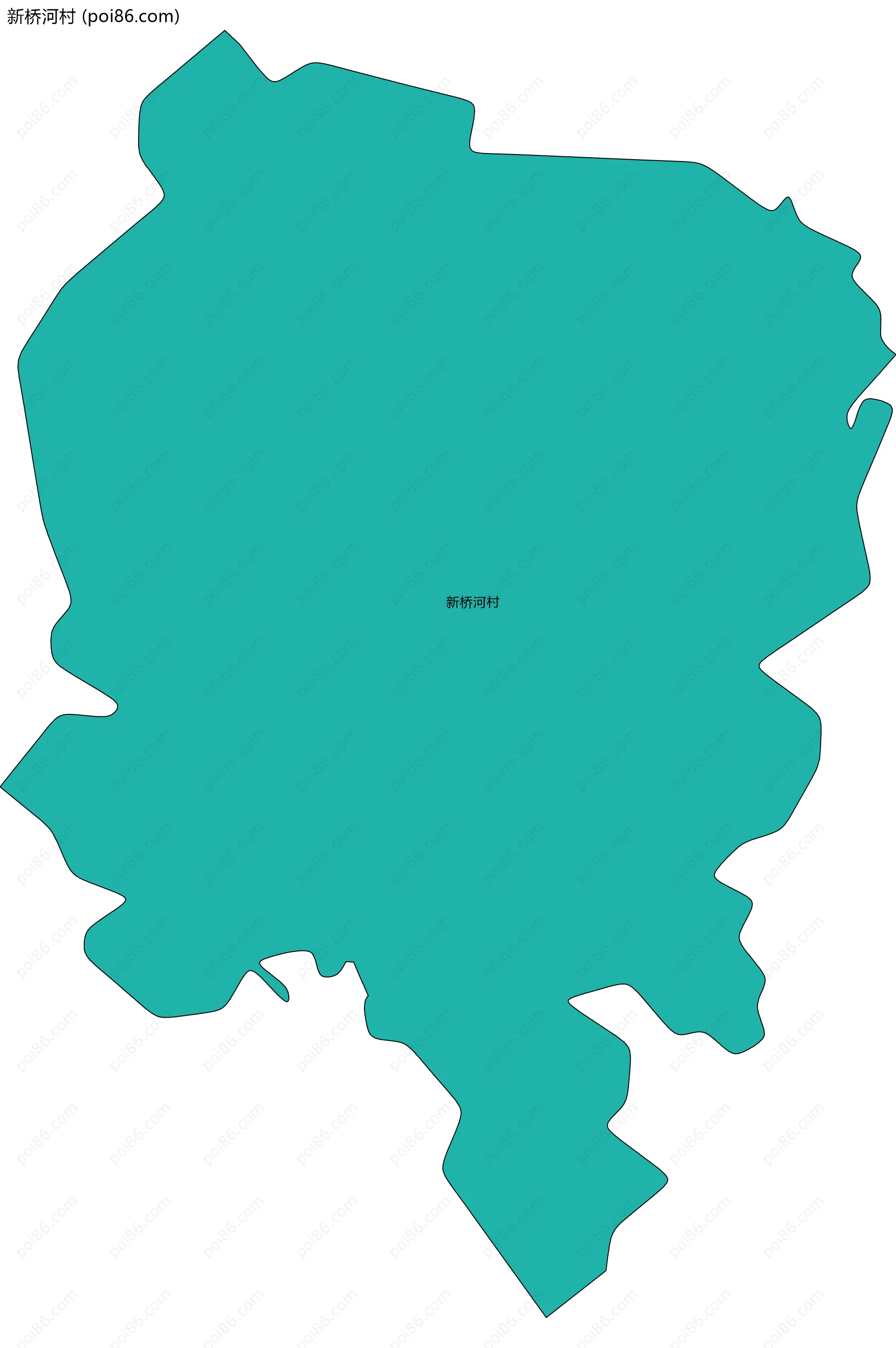 新桥河村边界地图