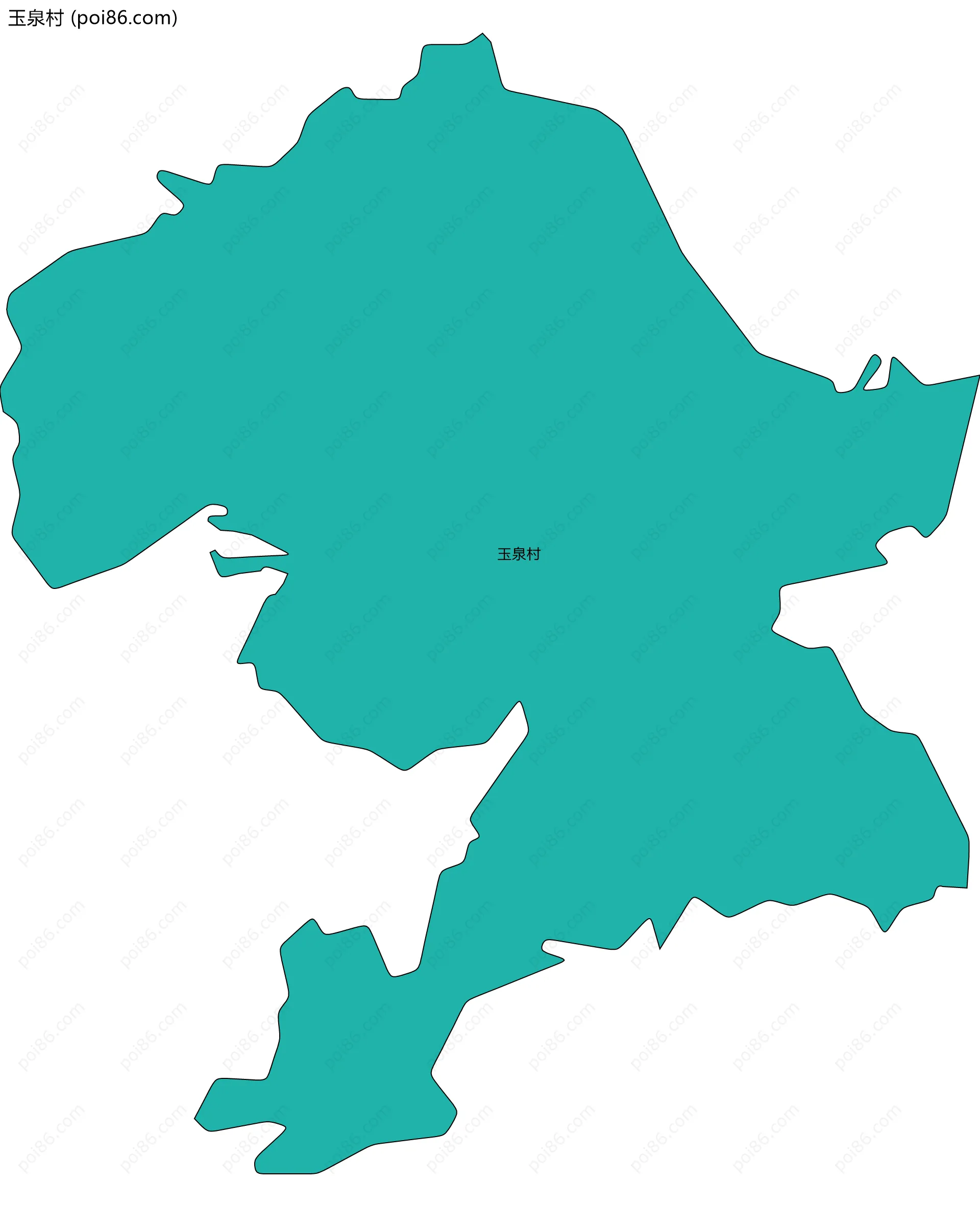 玉泉村边界地图