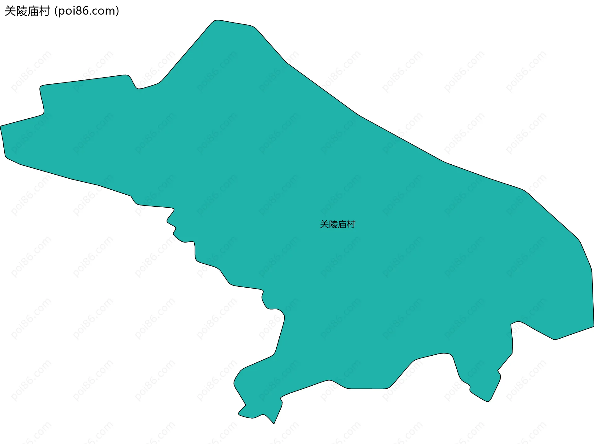 关陵庙村边界地图
