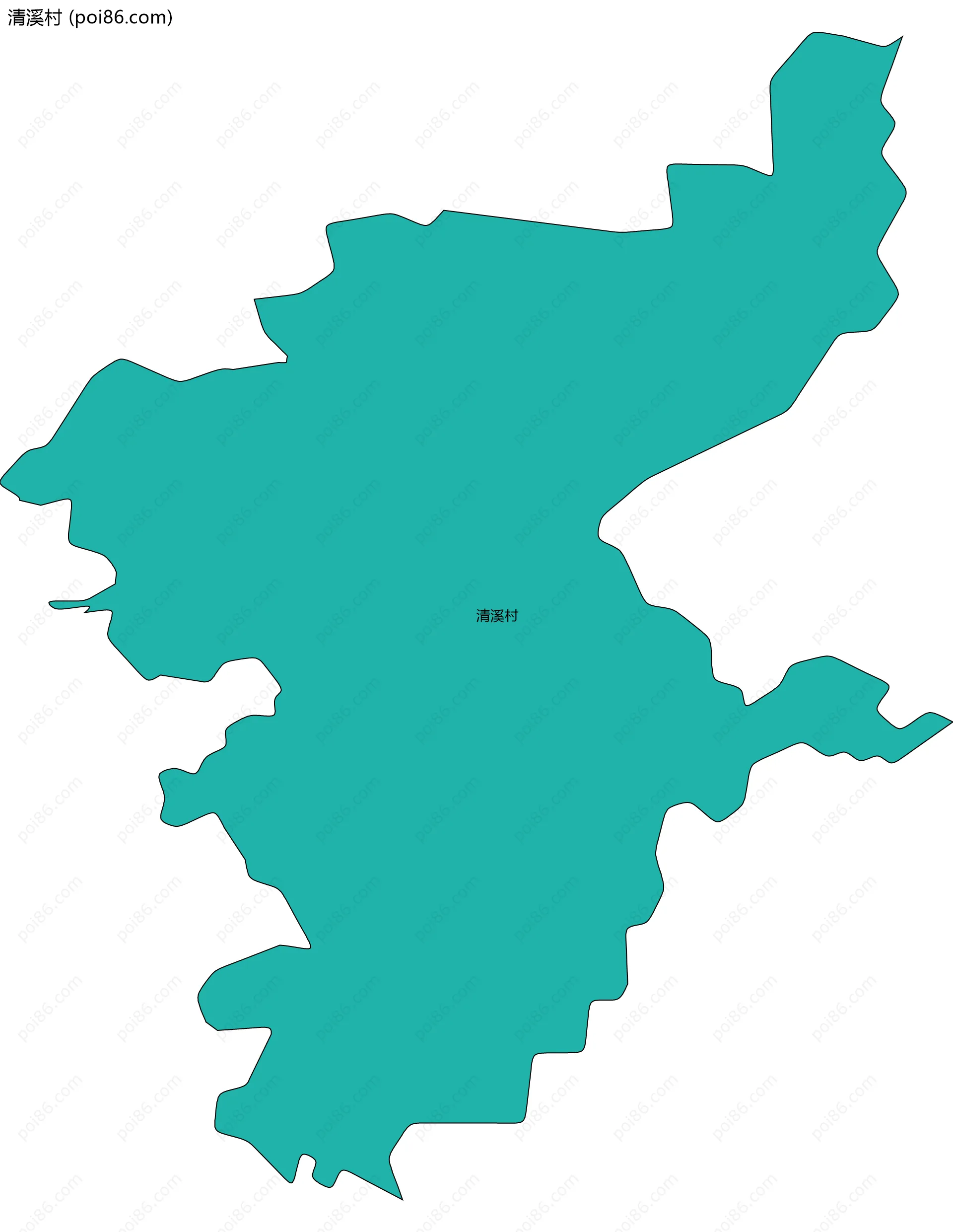 清溪村边界地图