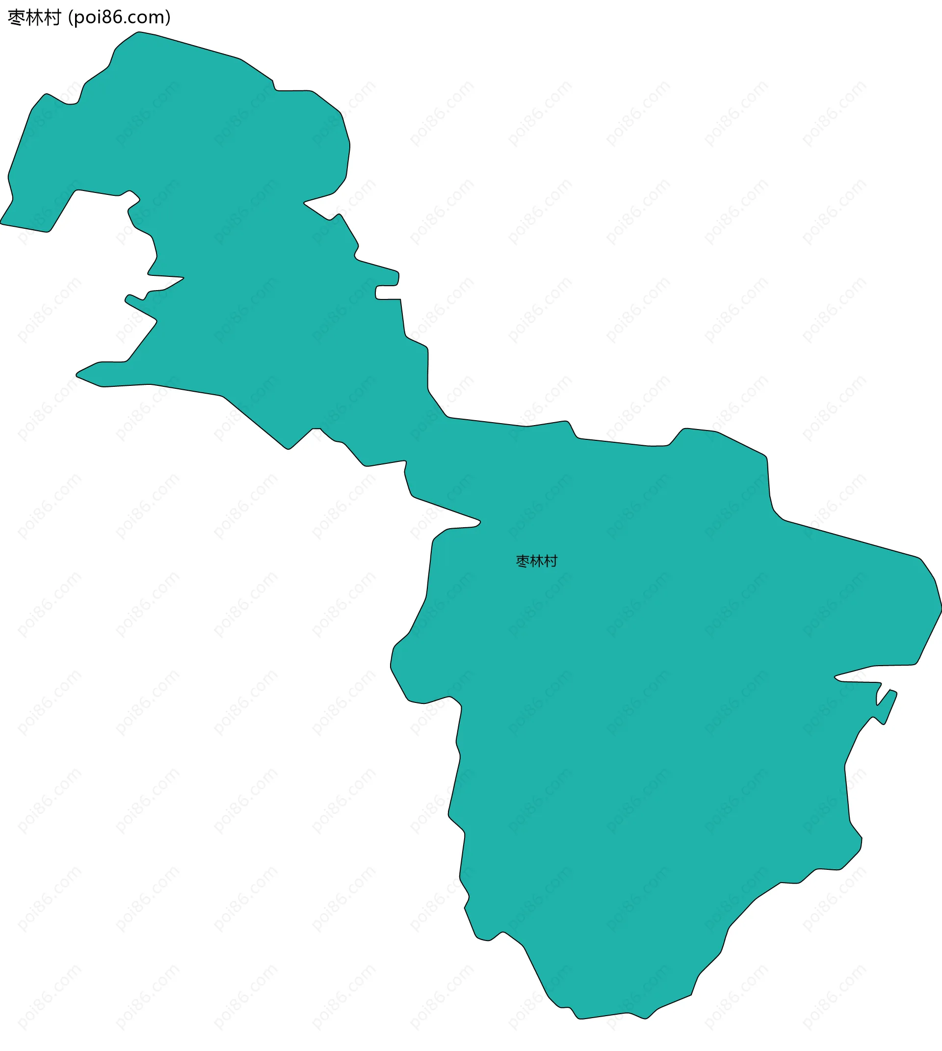 枣林村边界地图