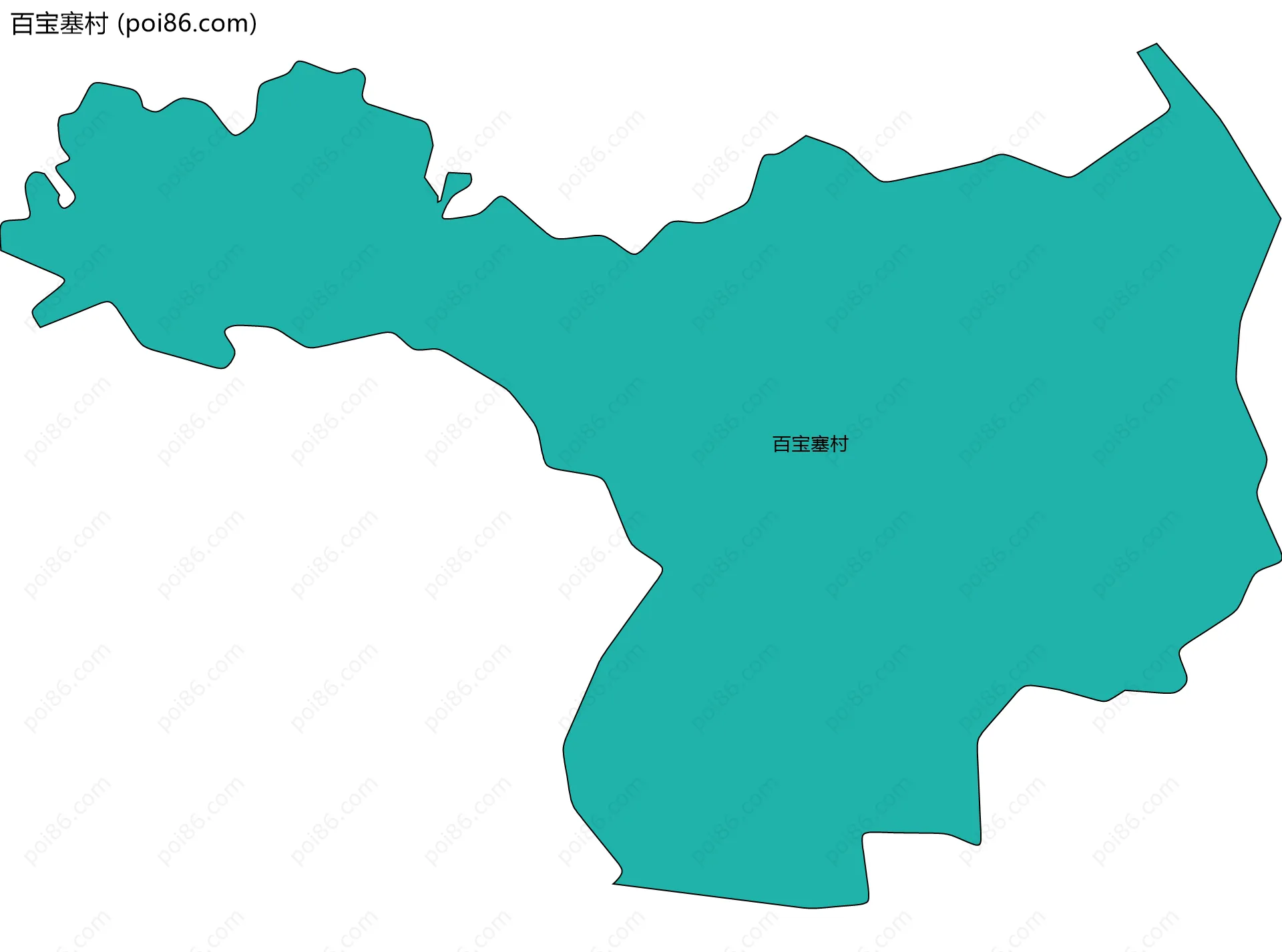 百宝塞村边界地图