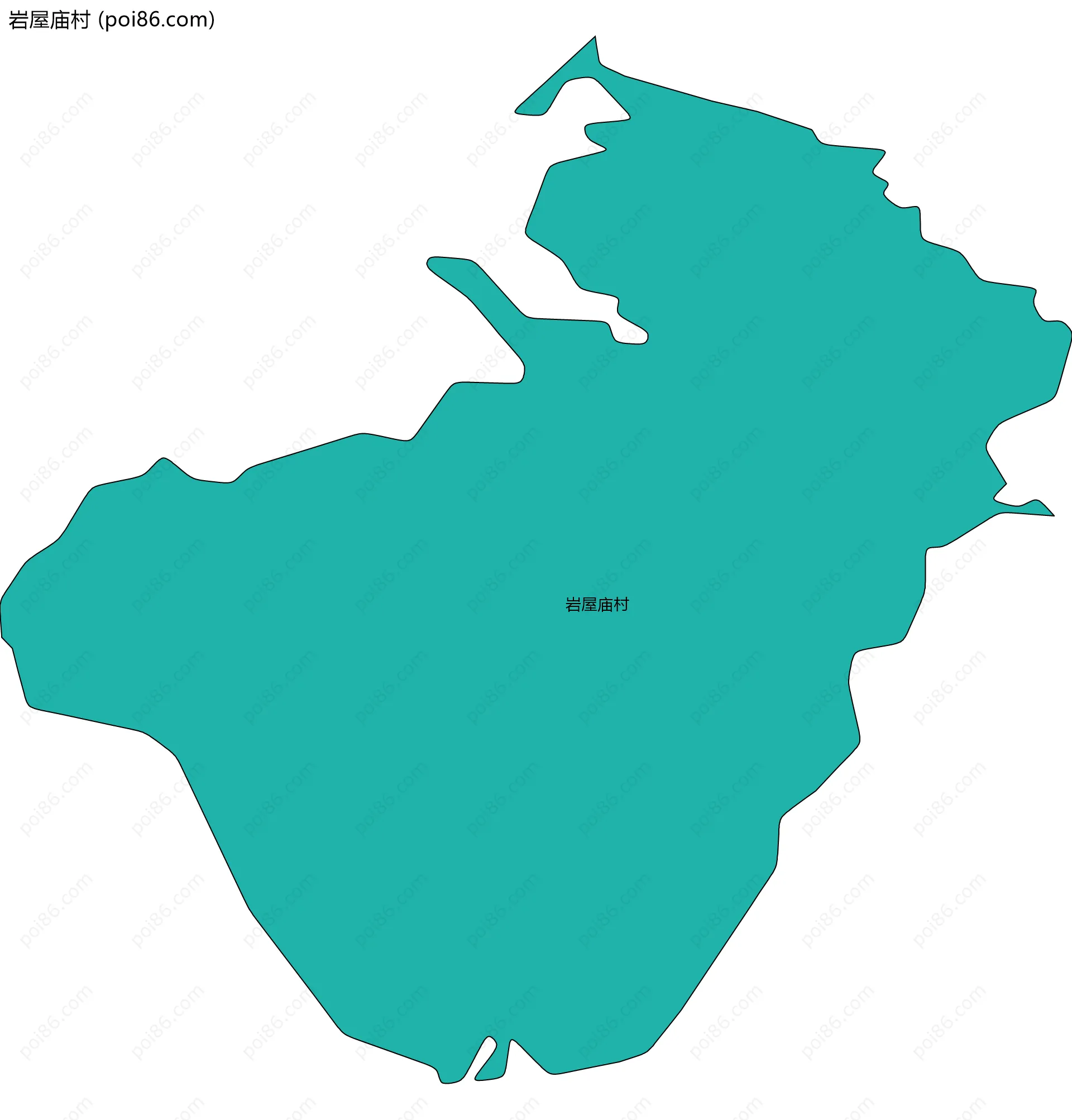 岩屋庙村边界地图