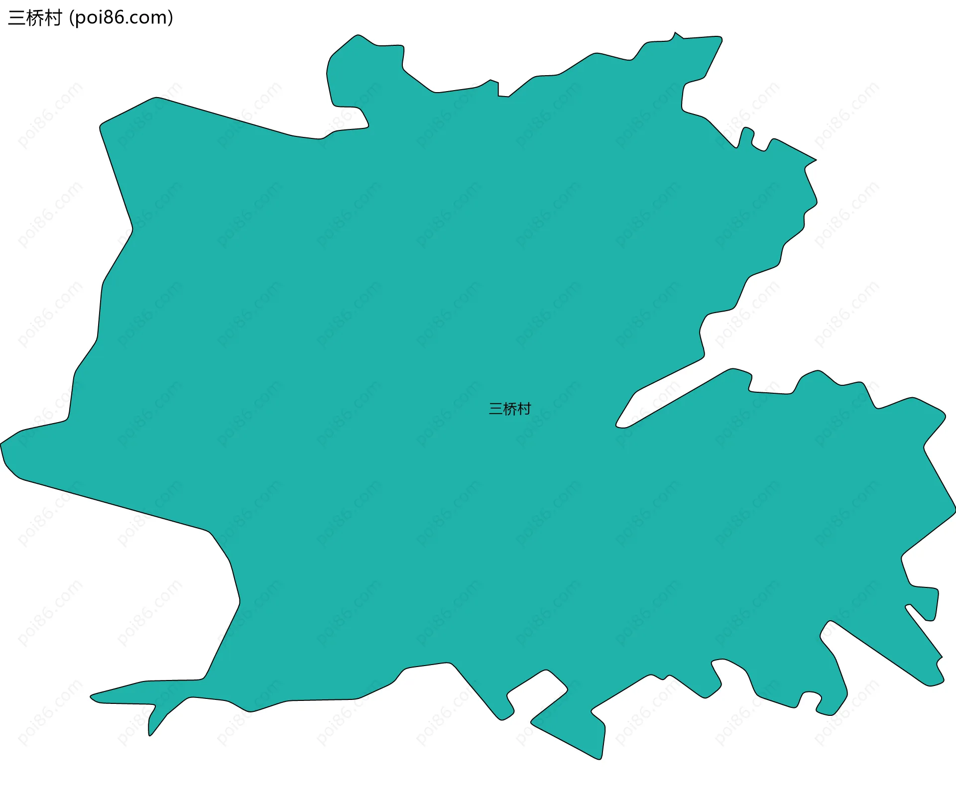 三桥村边界地图