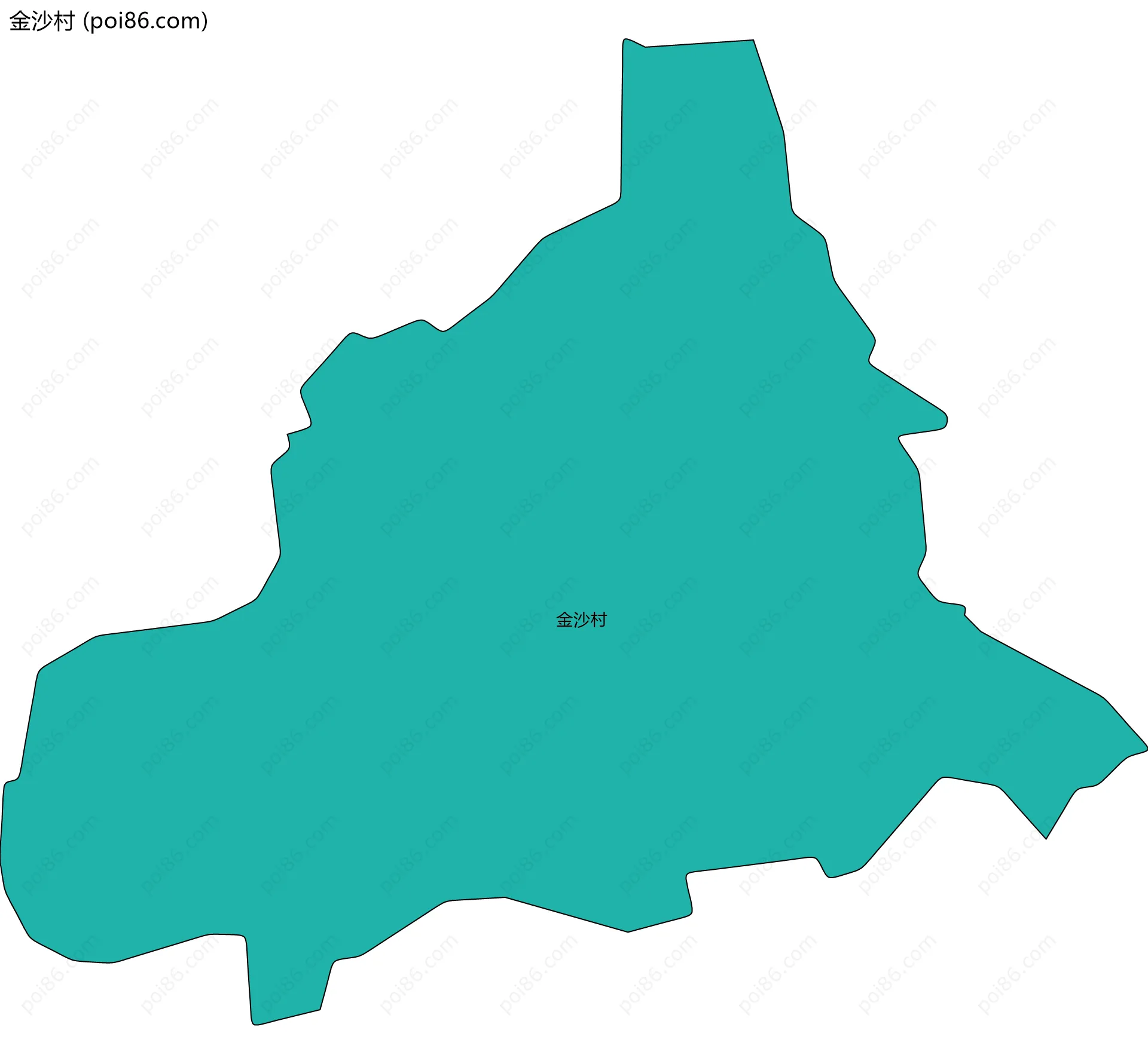 金沙村边界地图