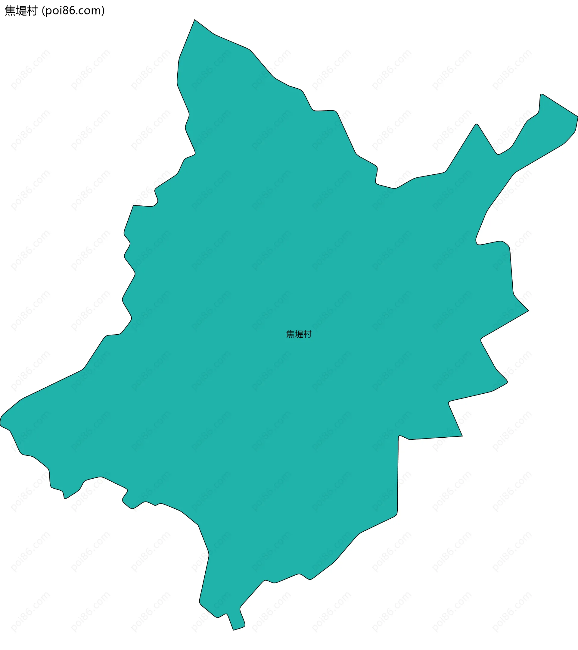 焦堤村边界地图