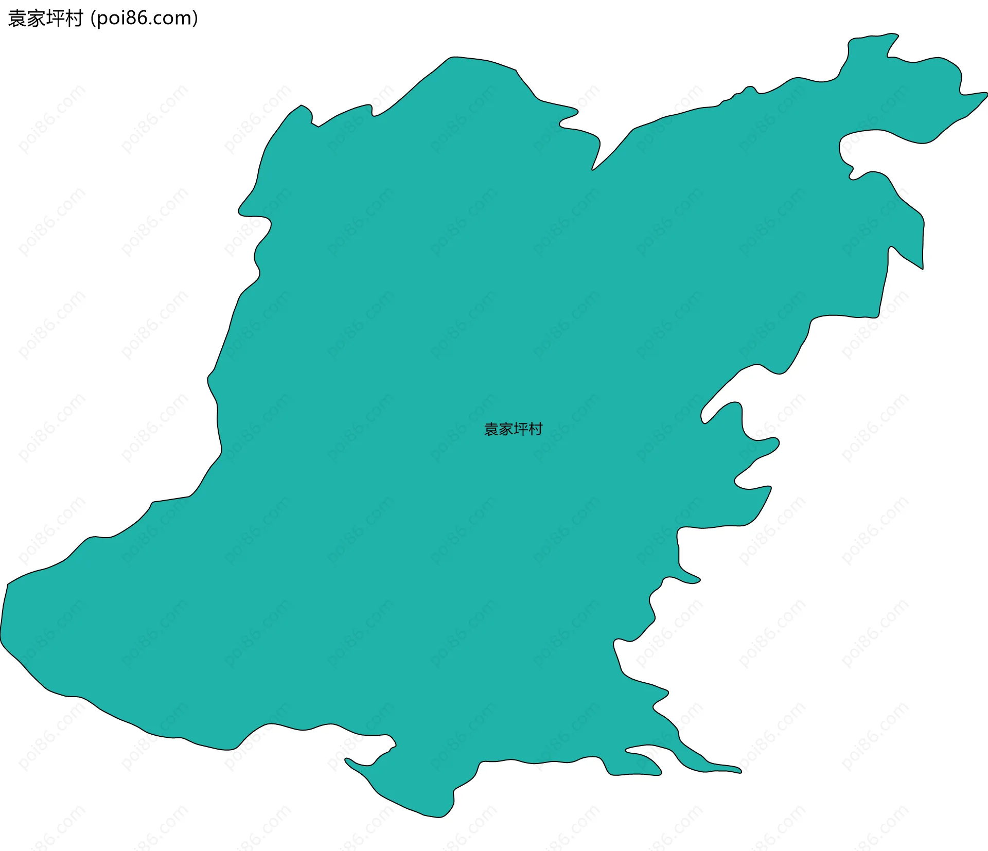 袁家坪村边界地图