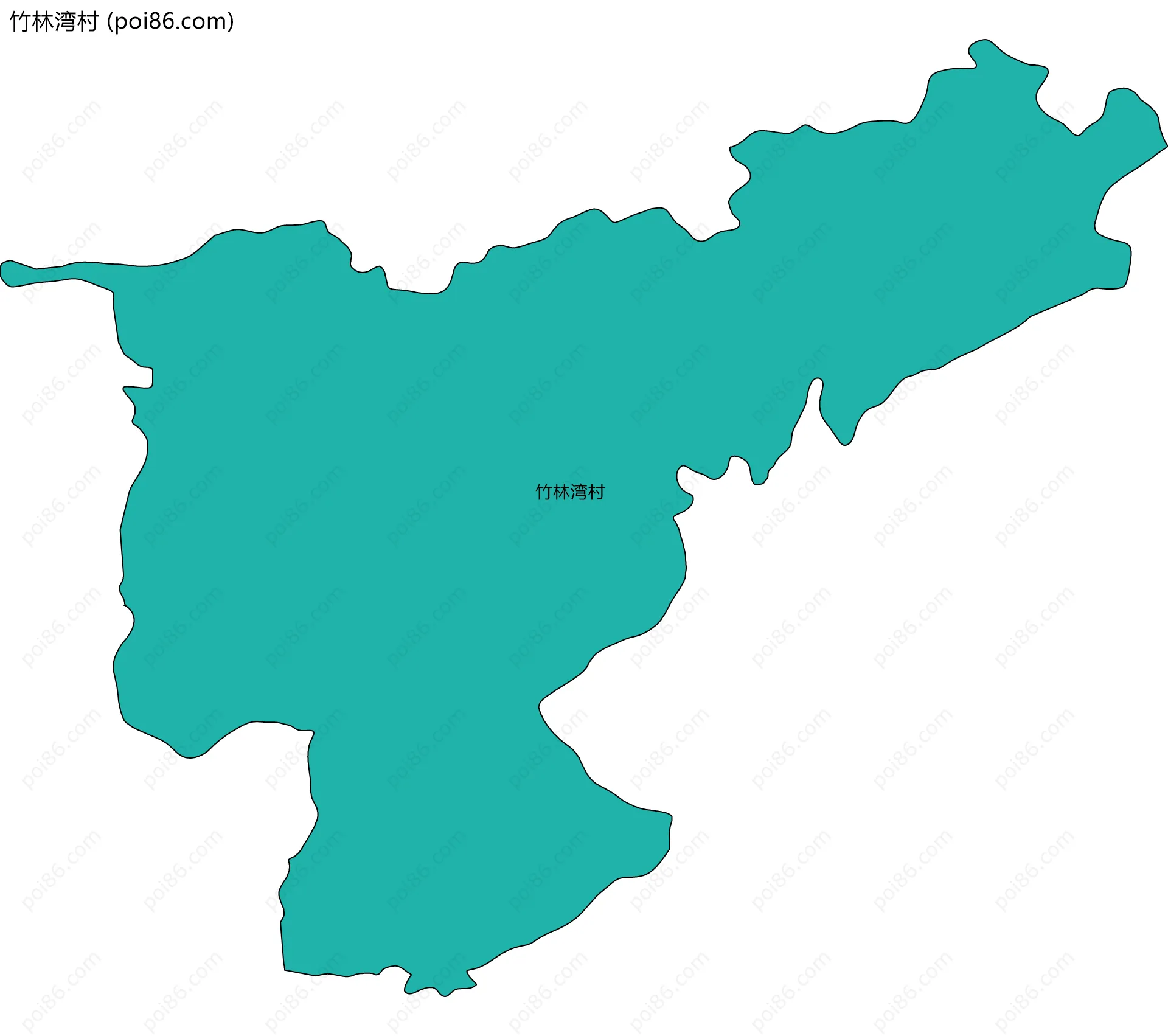 竹林湾村边界地图