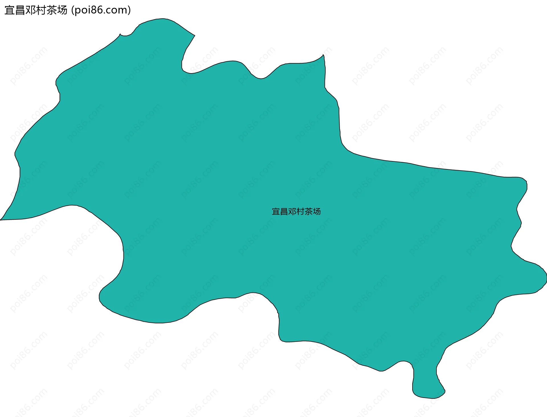 宜昌邓村茶场边界地图