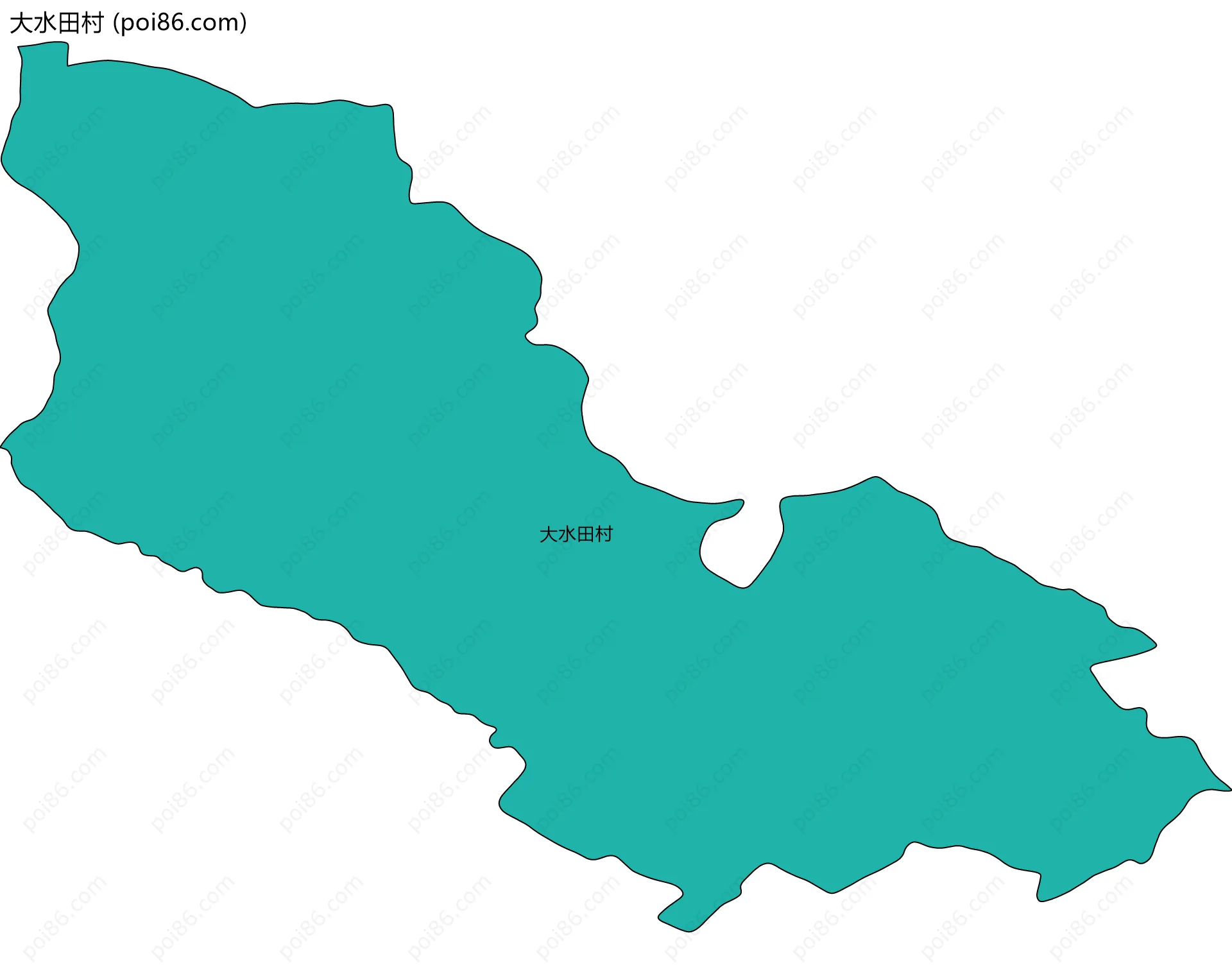 大水田村边界地图